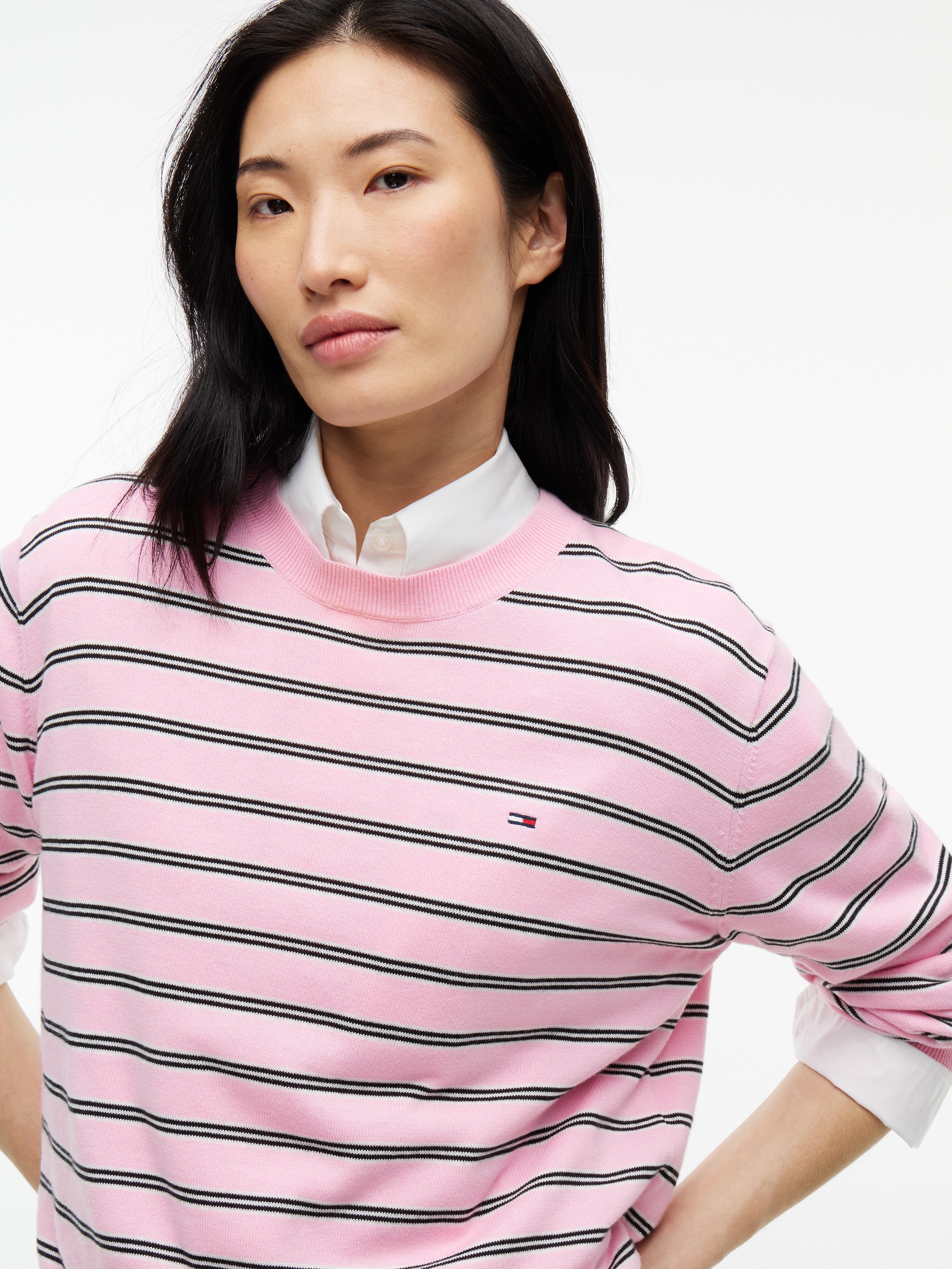 Tommy Jeans Rundhalspullover »TJW ESSENTIAL CREW SWEATER EXT« Baumwolle