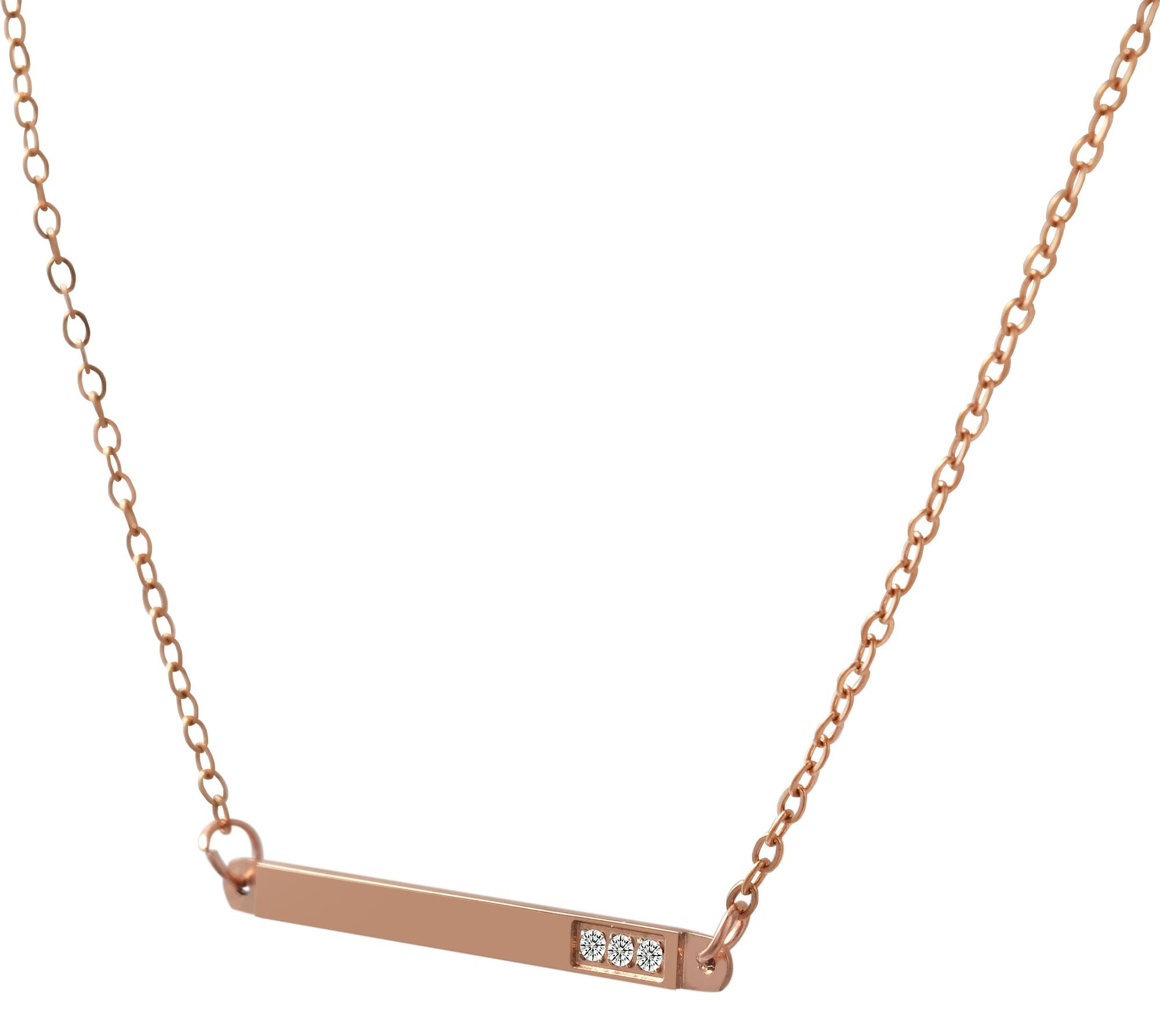 Adelia´s Gliederkette »Damen Halskette aus Edelstahl mit Strass Steinchen 43 cm«