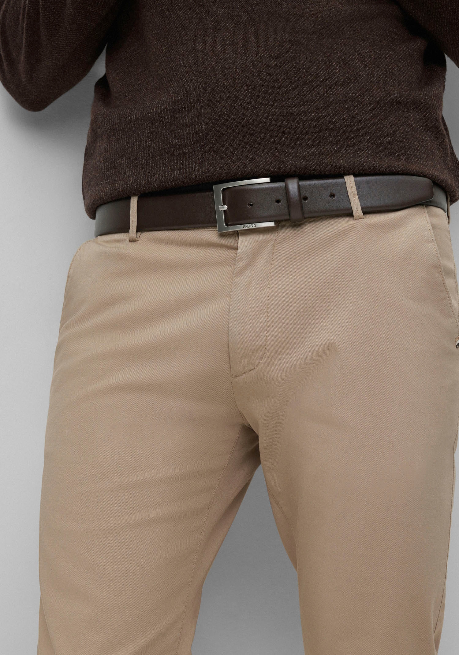 BOSS Ledergürtel aus Nappaleder mit BOSS Logo-Dornschliesse