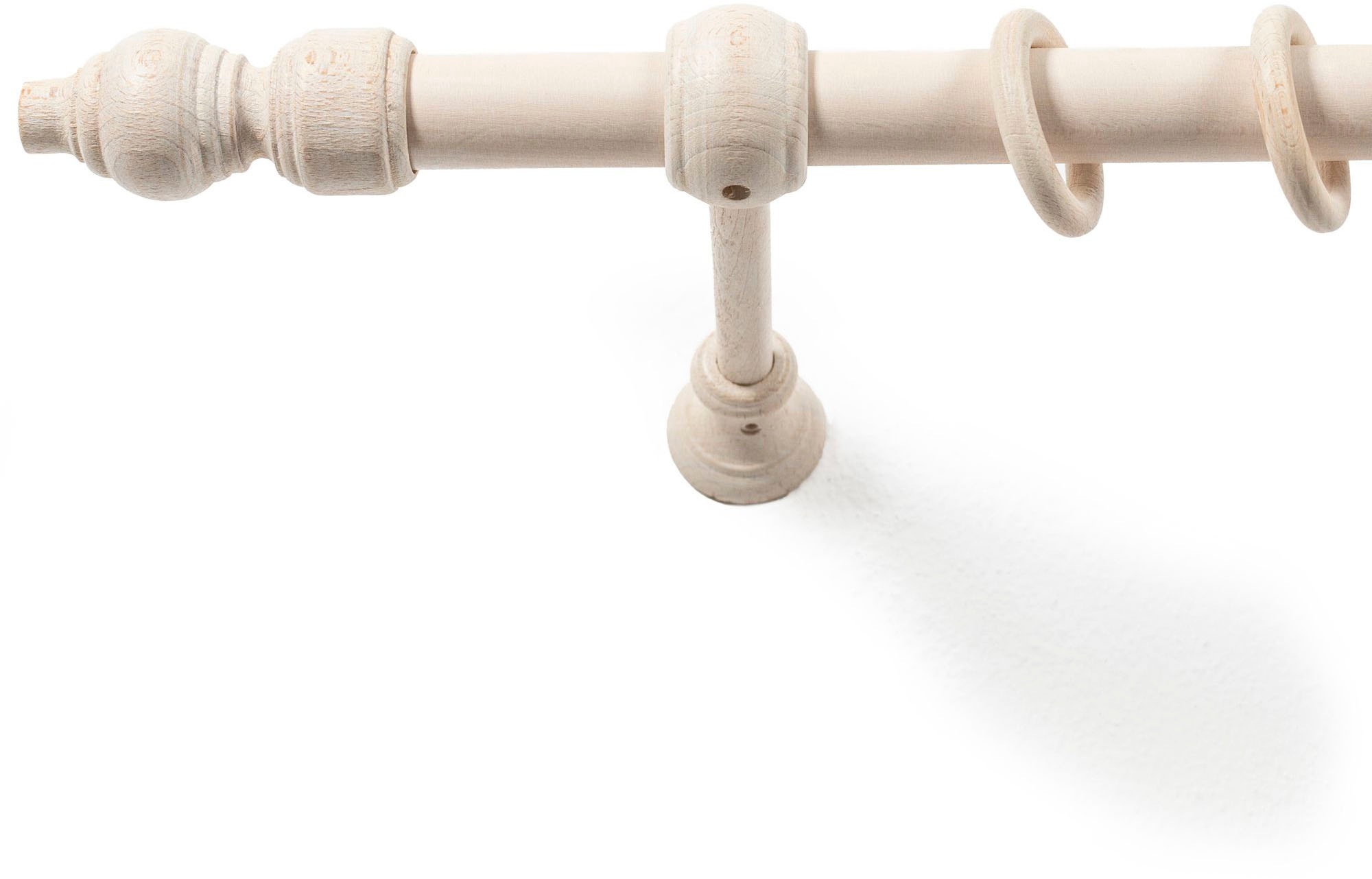 SN DECO GROUP Gardinenstange »Filigrano«, 1 läufig-läufig, Fixmaß, 28 mm, Holz, verschiedene Längen und Farben, Komplettset