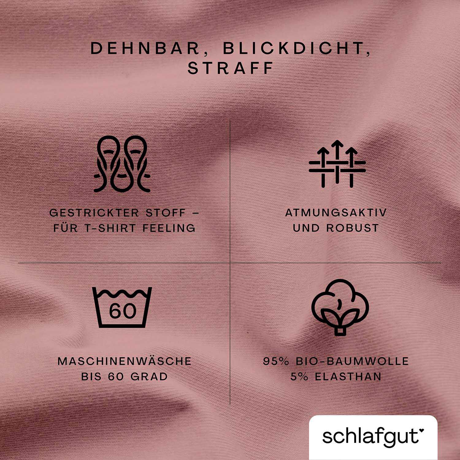 Schlafgut Spannbettlaken »PURE BOXSPRING Bio-Baumwolle mit Elasthan, 170 g/m², Bettlaken« PREMIUM Boxspringbett Laken bis 40 cm Höhe, dehnbar blickdicht, straff