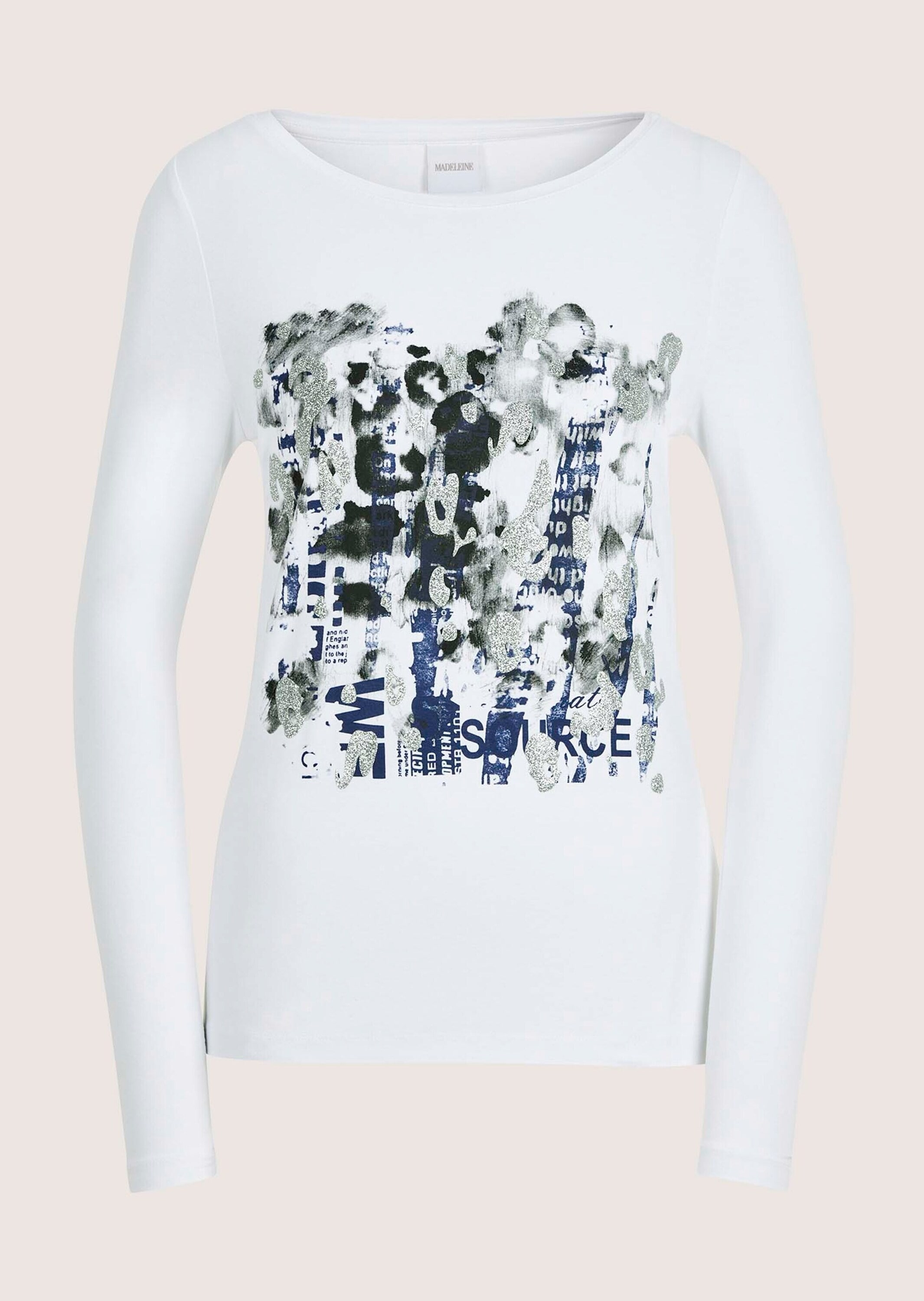 MADELEINE Langarmshirt »Blusenshirt Glamouröses Oberteil mit Straßakzenten«