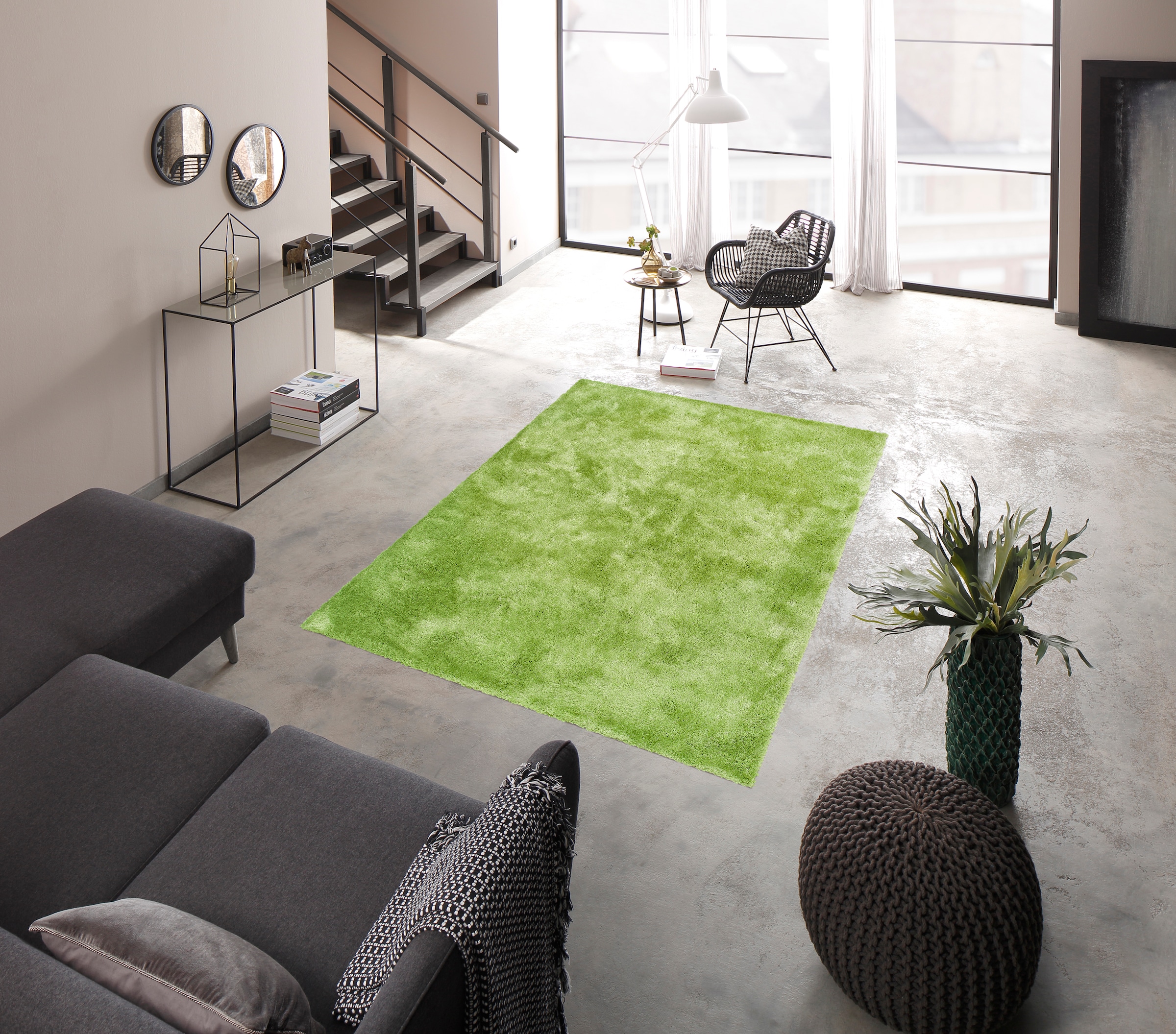 Bruno Banani Teppich »Dana Teppich, besonders weich und kuschelig, Kundenliebling«, rechteckig, 30 mm Höhe, uni, Mikrofaser Teppiche, Wohnzimmer, Schlafzimmer, Esszimmer