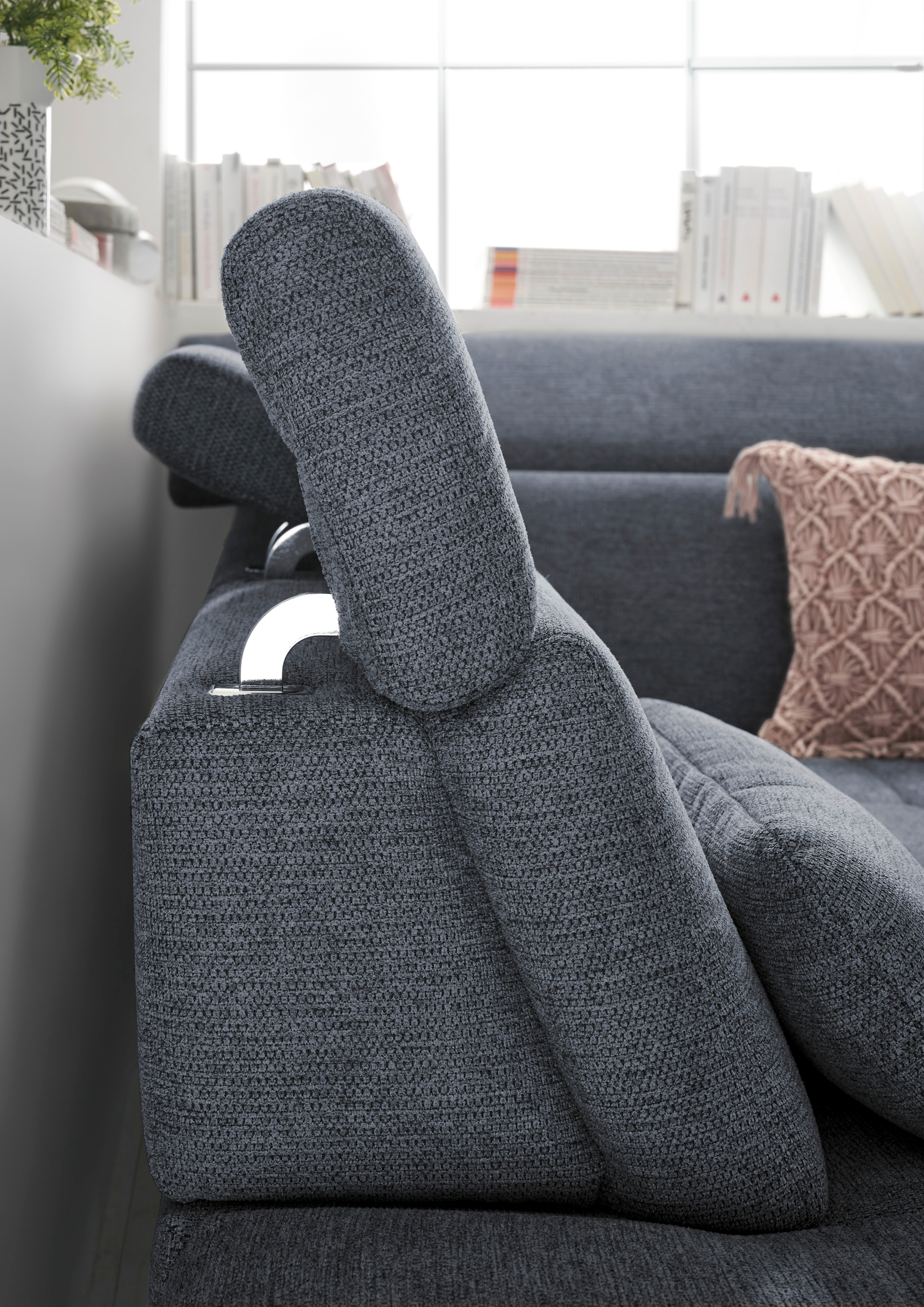 set one by Musterring Ecksofa »SO 3400, Komfortsitzhöhe 47cm oder 49cm, inkl. Sitztiefenverstellung«, verschiedene Funktionen, Kaltschaumpolsterung, Stellmaße 220 x 317 cm