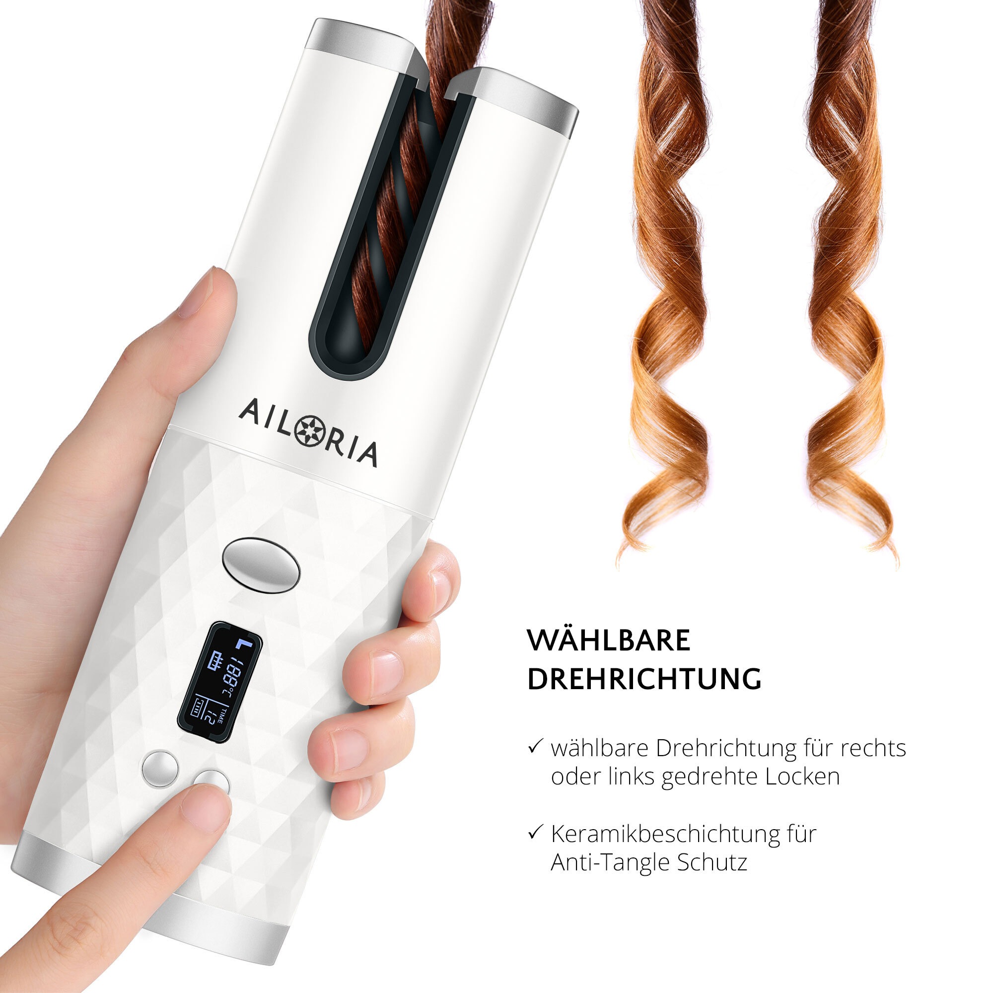 AILORIA Lockenstyler »Kabelloser Auto-Curler REVOLUTIONNE«
