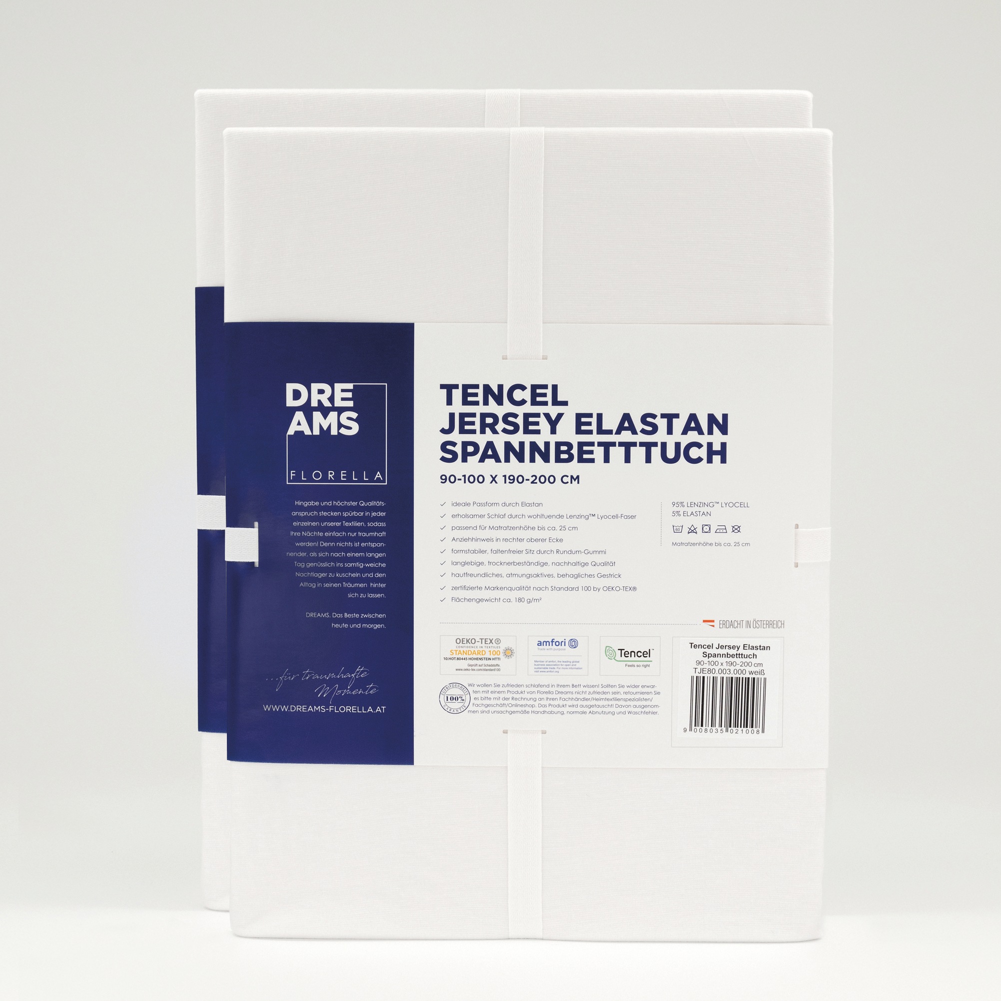 Florella Spannbettlaken »Tencel Elastan«, für Matratzenhöhe bis 20 cm geeignet