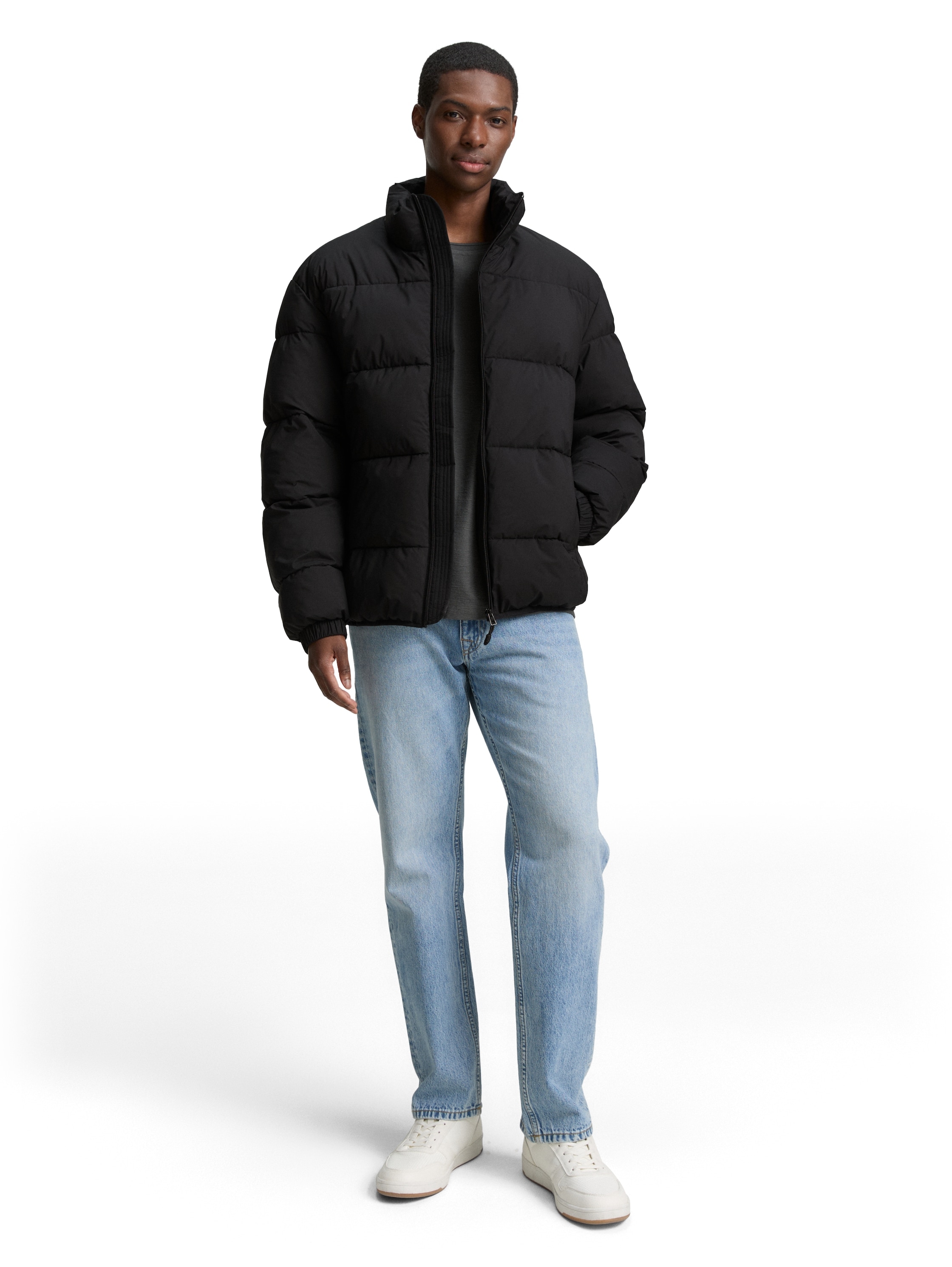 TOM TAILOR Denim Steppjacke, mit Taschen