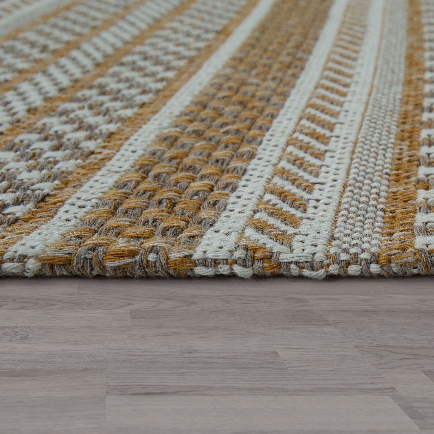 Paco Home Teppich »Varadero 464«, rechteckig, 4 mm Höhe, Flachgewebe, 3D-Design, Wohnzimmer