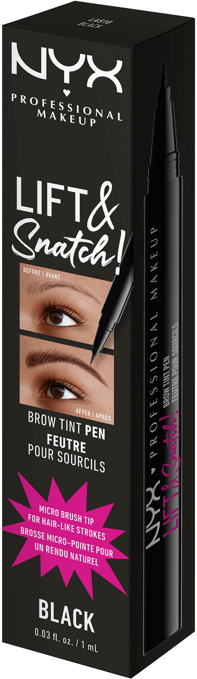 NYX Augenbrauen-Stift »Professional Makeup Lift & Snatch Brow Tint Pen«, mit ultra dünner Spitze
