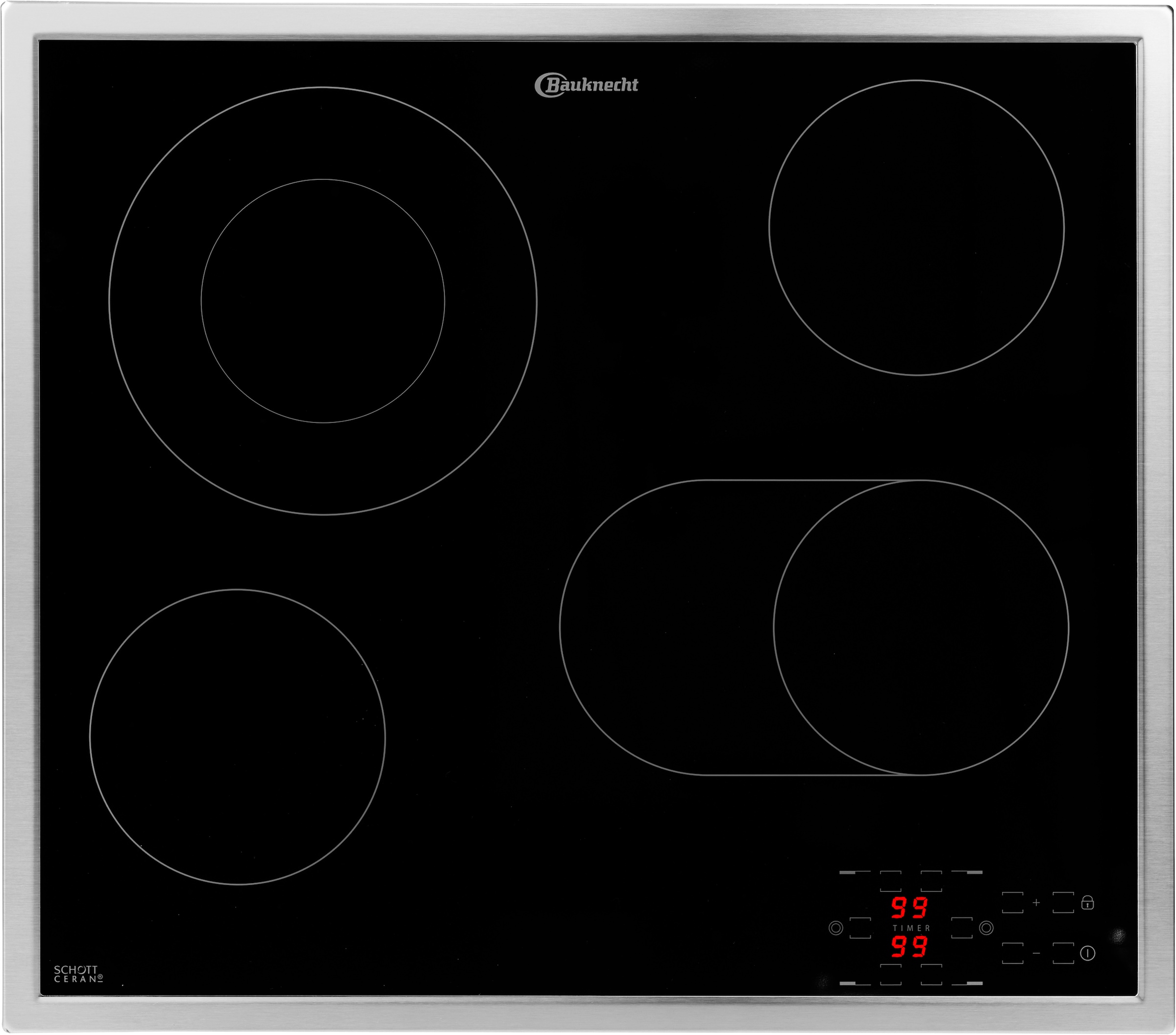 BAUKNECHT Backofen-Set »BAKO 760 Steam BL« mit 1-fach-Teleskopauszug Set, 2 Stk. tlg. GentleSteam - für ein saftiges Inneres und ein knuspriges Äußeres