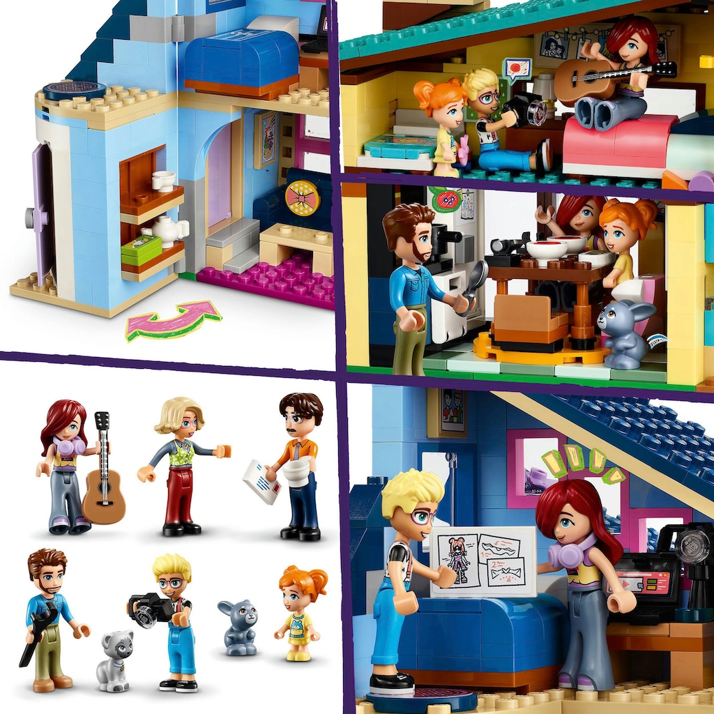 LEGO® Konstruktionsspielsteine »Ollys und Paisleys Familien Haus (42620), LEGO Friends«, (1126 St.)