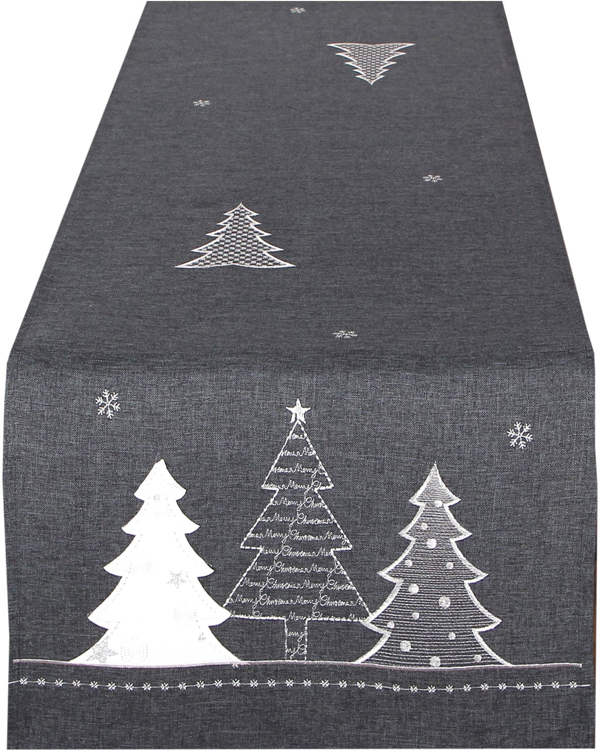 Delindo Lifestyle Tischläufer »Tannenbaum«, (1 St.), Glattes Gewebe, bestickt