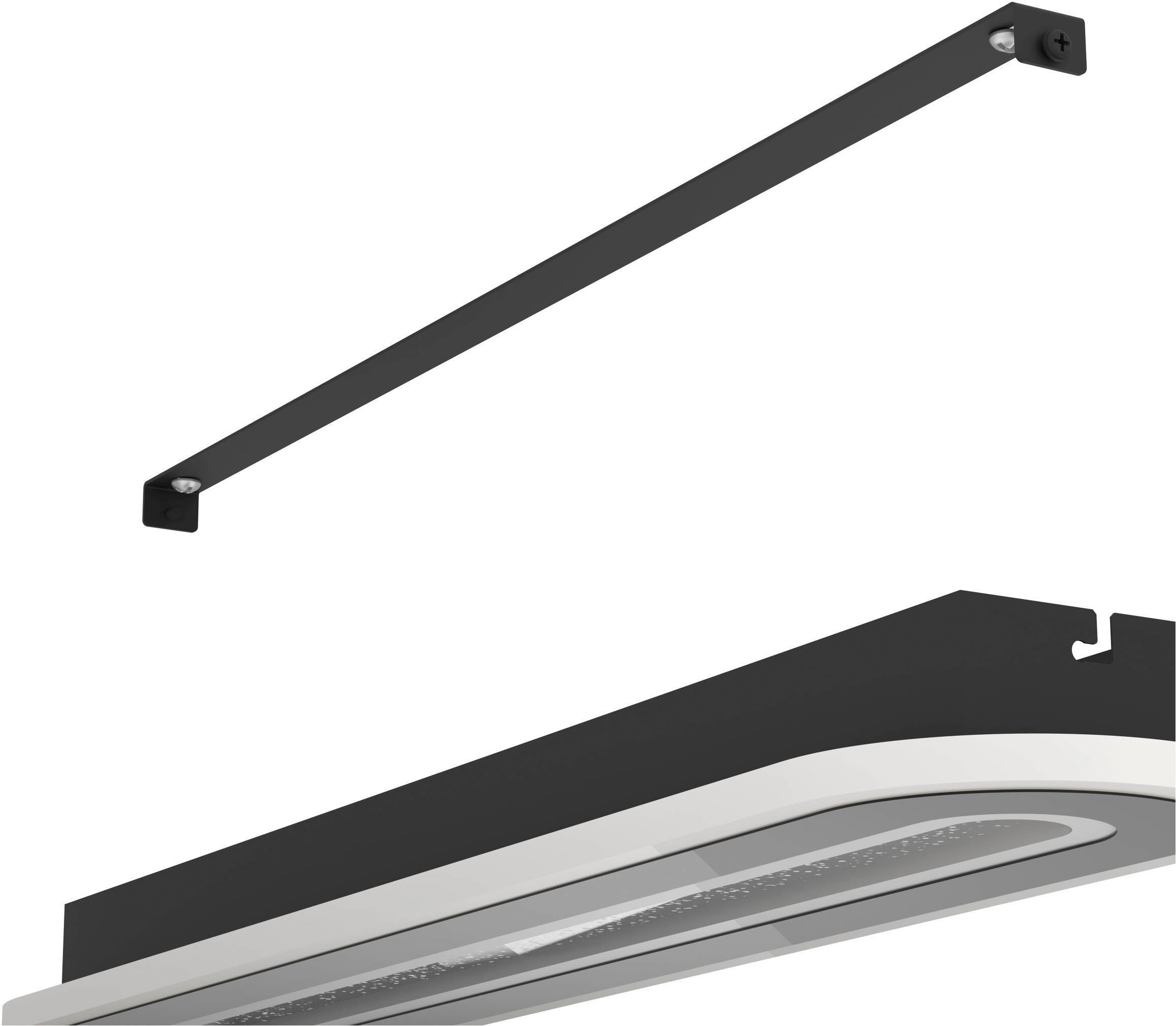 EGLO Deckenleuchte »Macchioni Deckenlampe, Küchenlampe aus Metall und Kusntoff, Lampe« LED-Modul 1 Stk. Kaltweiß | Neutralweiß | Warmweiß Wand-/Deckenleuchte - L55 x B12 x H4,5 cm - schwarz, weiß - 20W inkl.