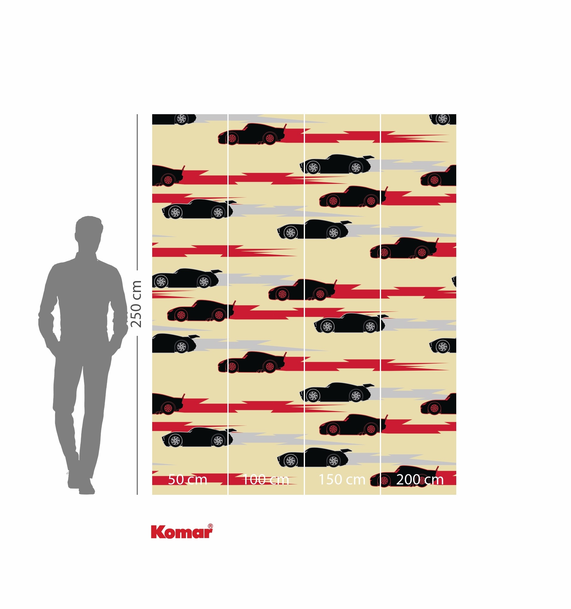 Komar Kindertapete »Disney and Pixar Cars Pattern«, bedruckt