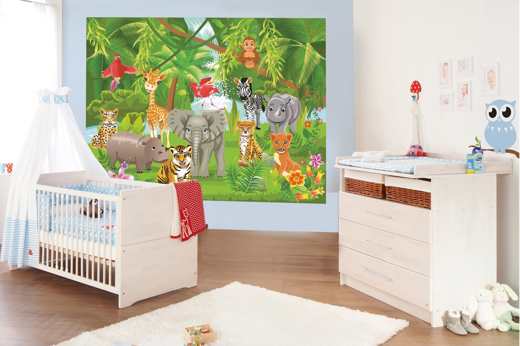 Papermoon Fototapete »Kids Jungle Animals«, matt
