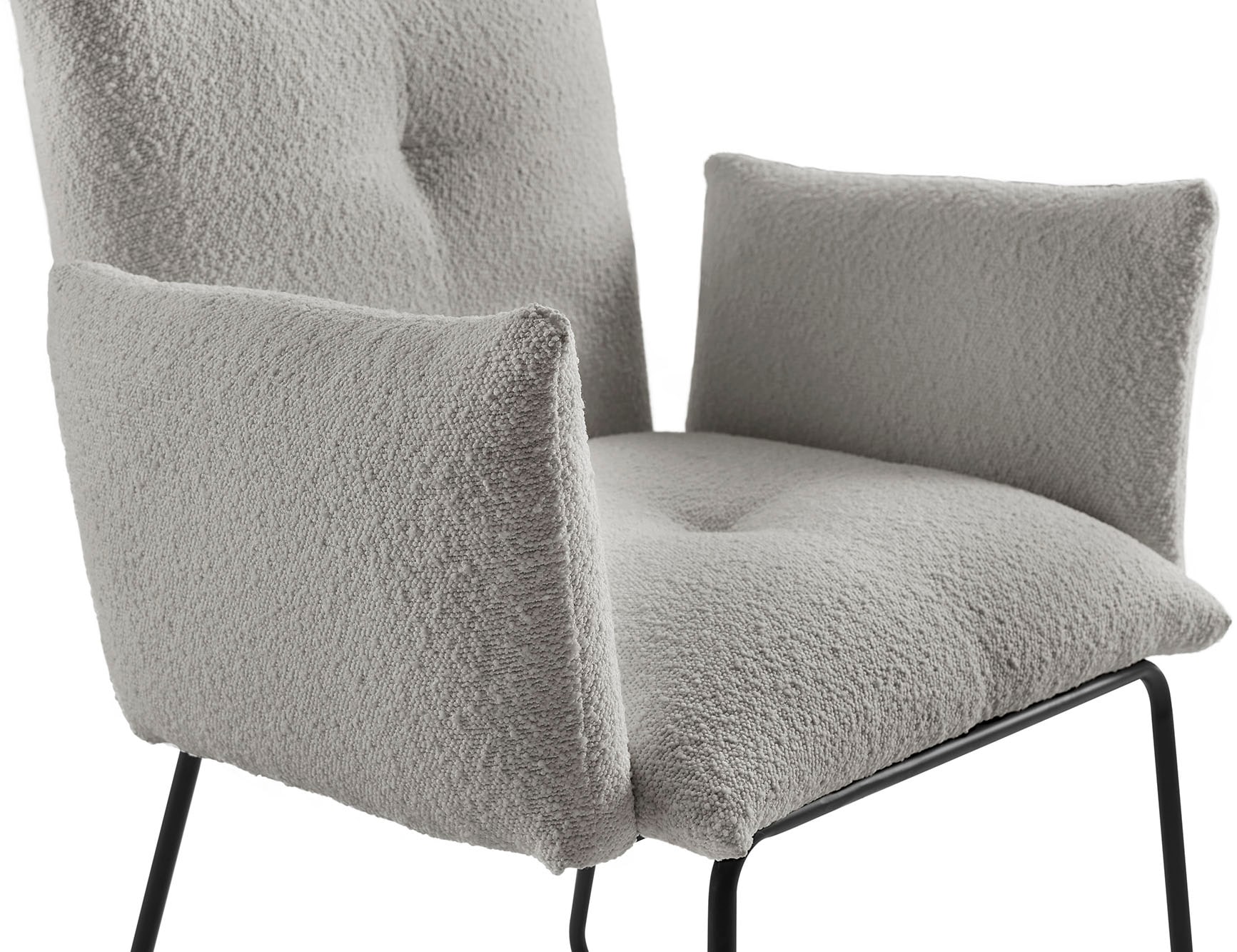 SalesFever Armlehnstuhl »Komfortabler Esszimmerstuhl mit Stil« () mit Wellenunterfederung