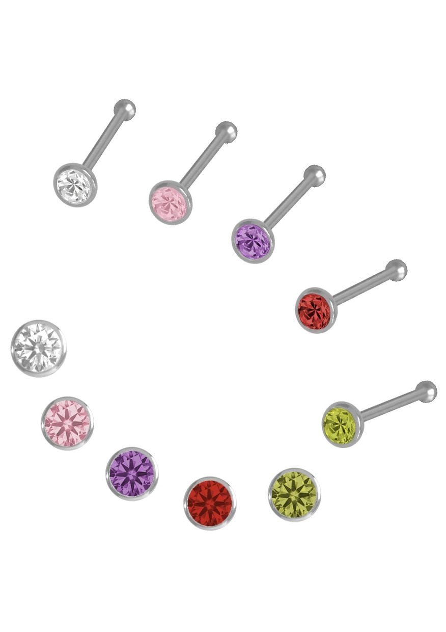 Nasenpiercing-Set »Multipack Schmuck Geschenk Silber 925 Piercing Nasenstecker«, (Set,...