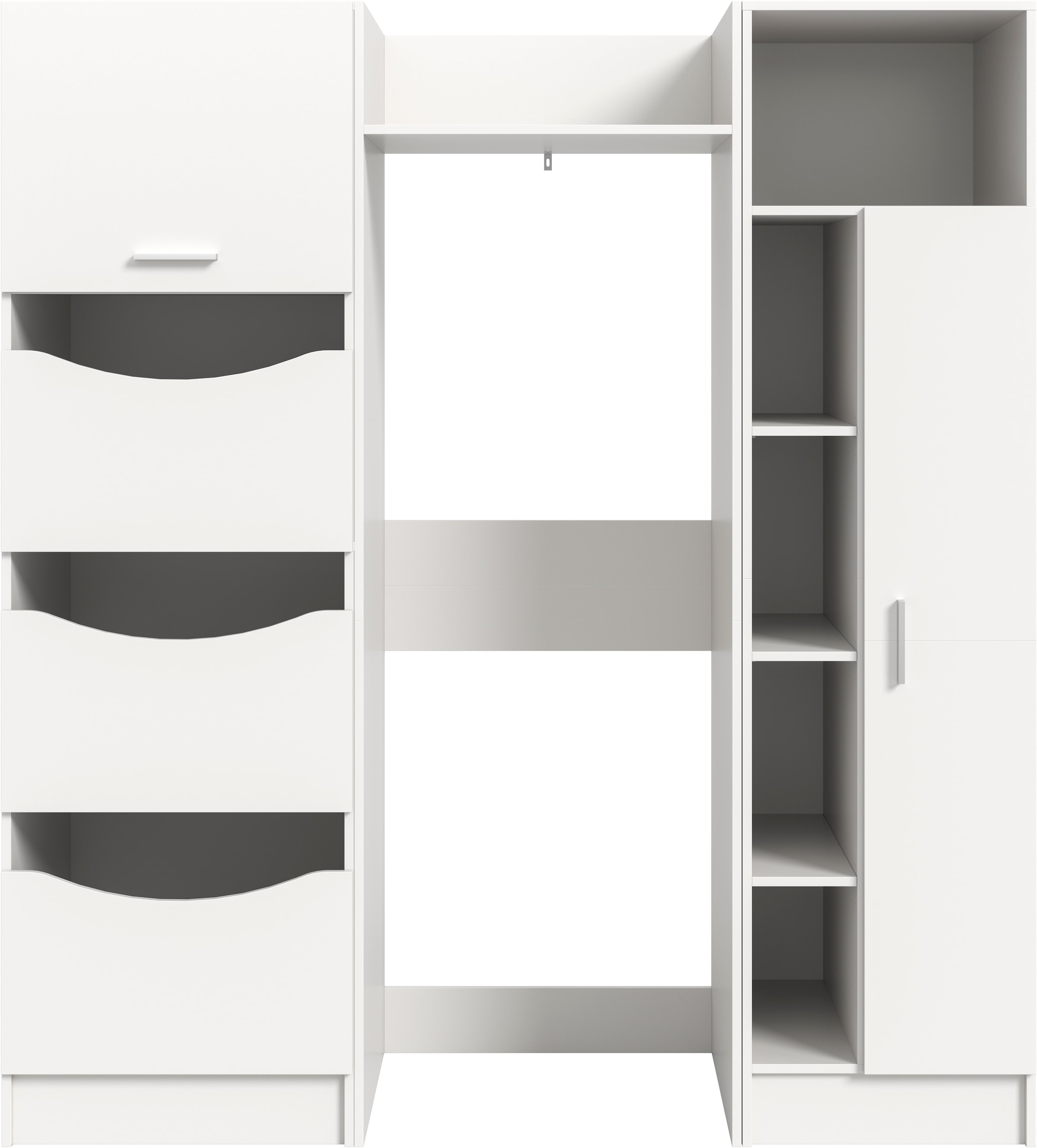 welltime Badmöbel-Set »FALAS, TOPSELLER!, 3-teilig, Hauswirtschaftsraum Set, Breite 176 cm« Set, 1x Wäscheschrank, 1x Waschmaschinenumbauschrank, 1x Mehrzweckschrank, 3 Stk. tlg.