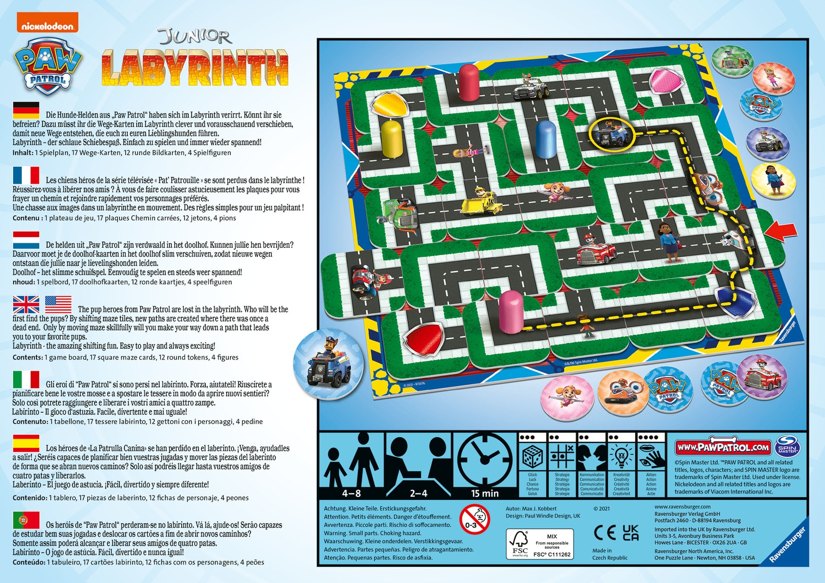 Ravensburger Spiel »PAW Patrol Junior Labyrinth«, FSC® - schützt Wald - weltweit; Made in Europe