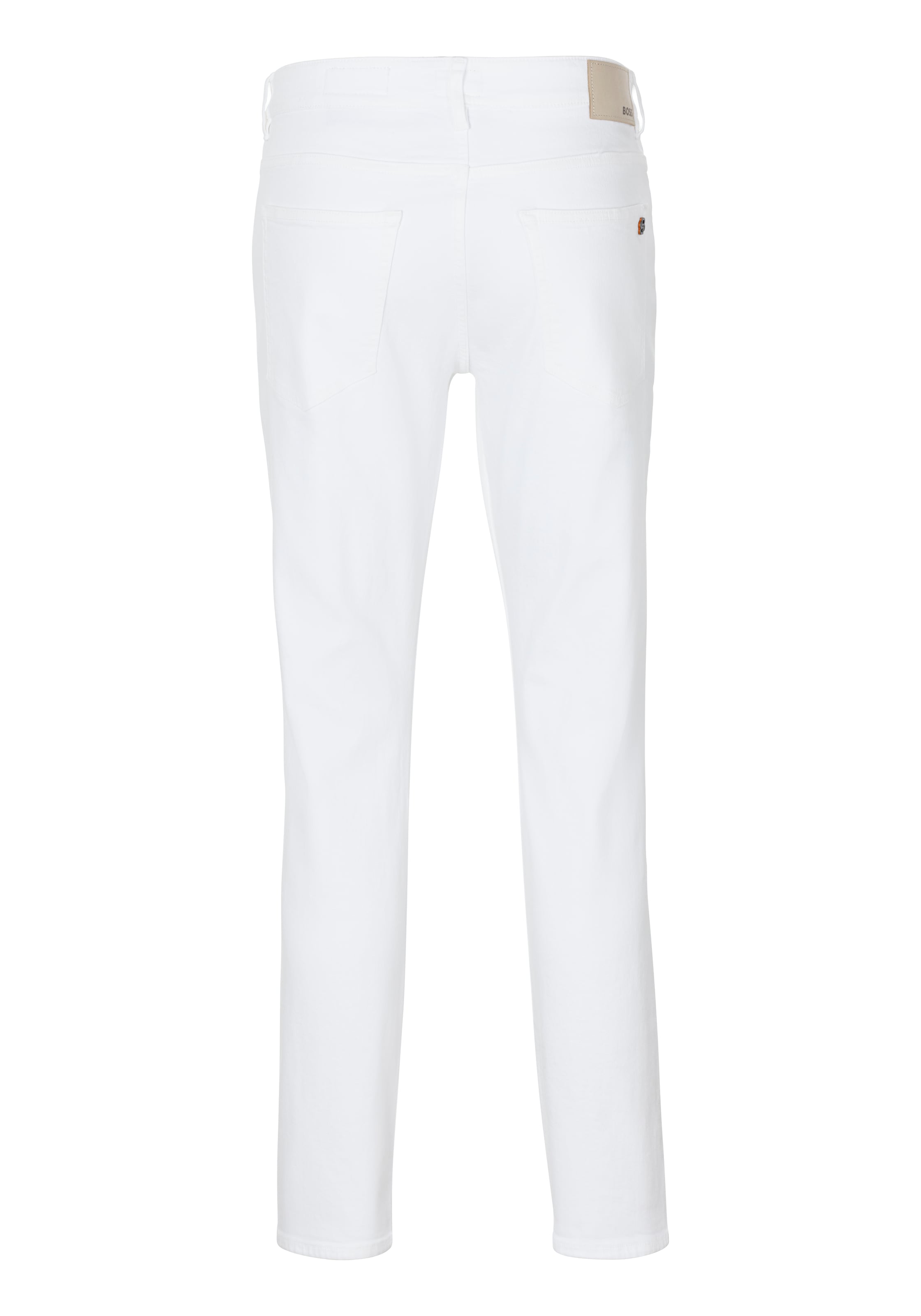 BOSS ORANGE 5-Pocket-Jeans »Delaware«, in weißer Optik mit Lederbadge