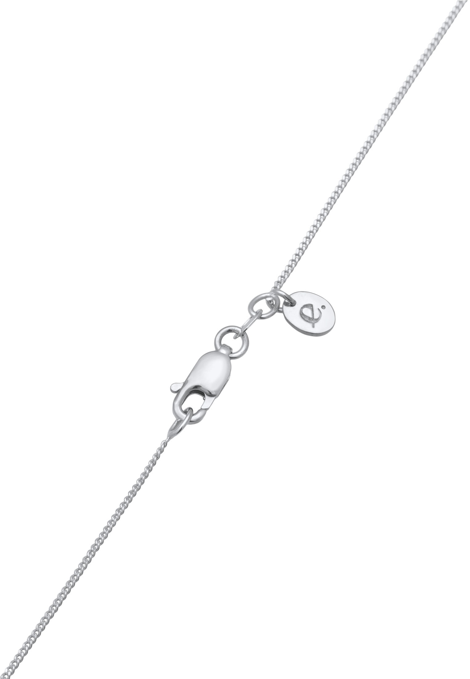 Elli DIAMONDS Silberkette »Halskette Kreuz Laborgezüchteter Saphir Diamant (0.06 ct) 925 Sterling Silber«