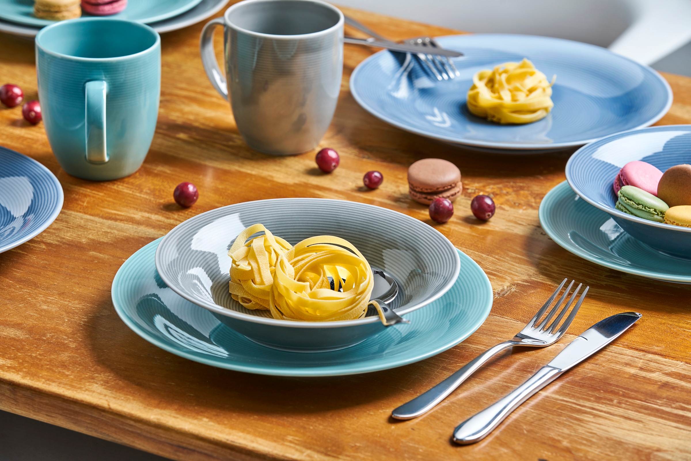 van Well Becher »Kaffeebecher Jive, 400 ml, 6 Stück« dezentes Spiraldekor, spülmaschinen-und mikrowellengeeignet