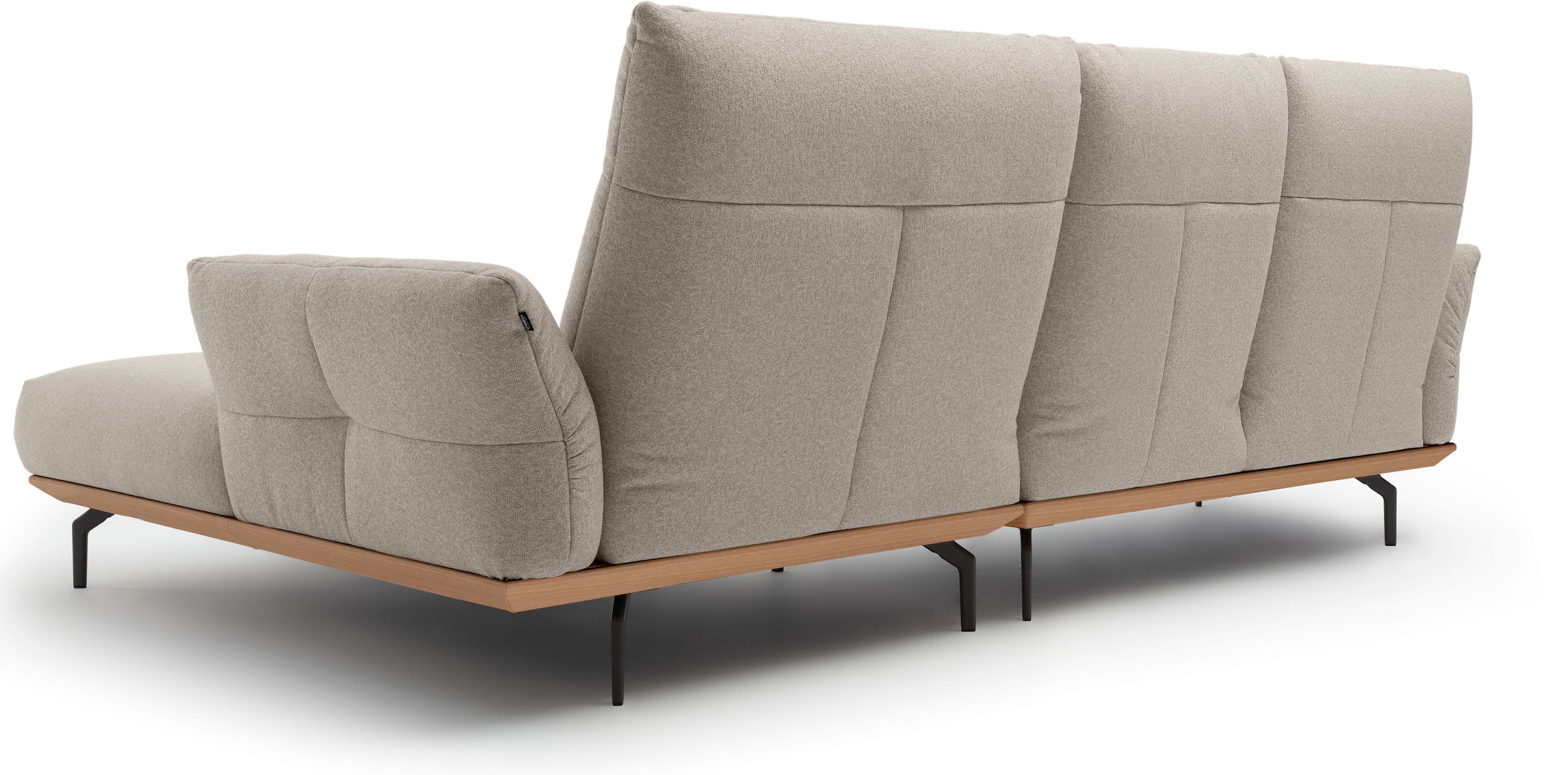 Creation BY ROLF BENZ Ecksofa »CR.460«, Sockel in Eiche, Alugussfüße in umbragrau, Breite 298 cm