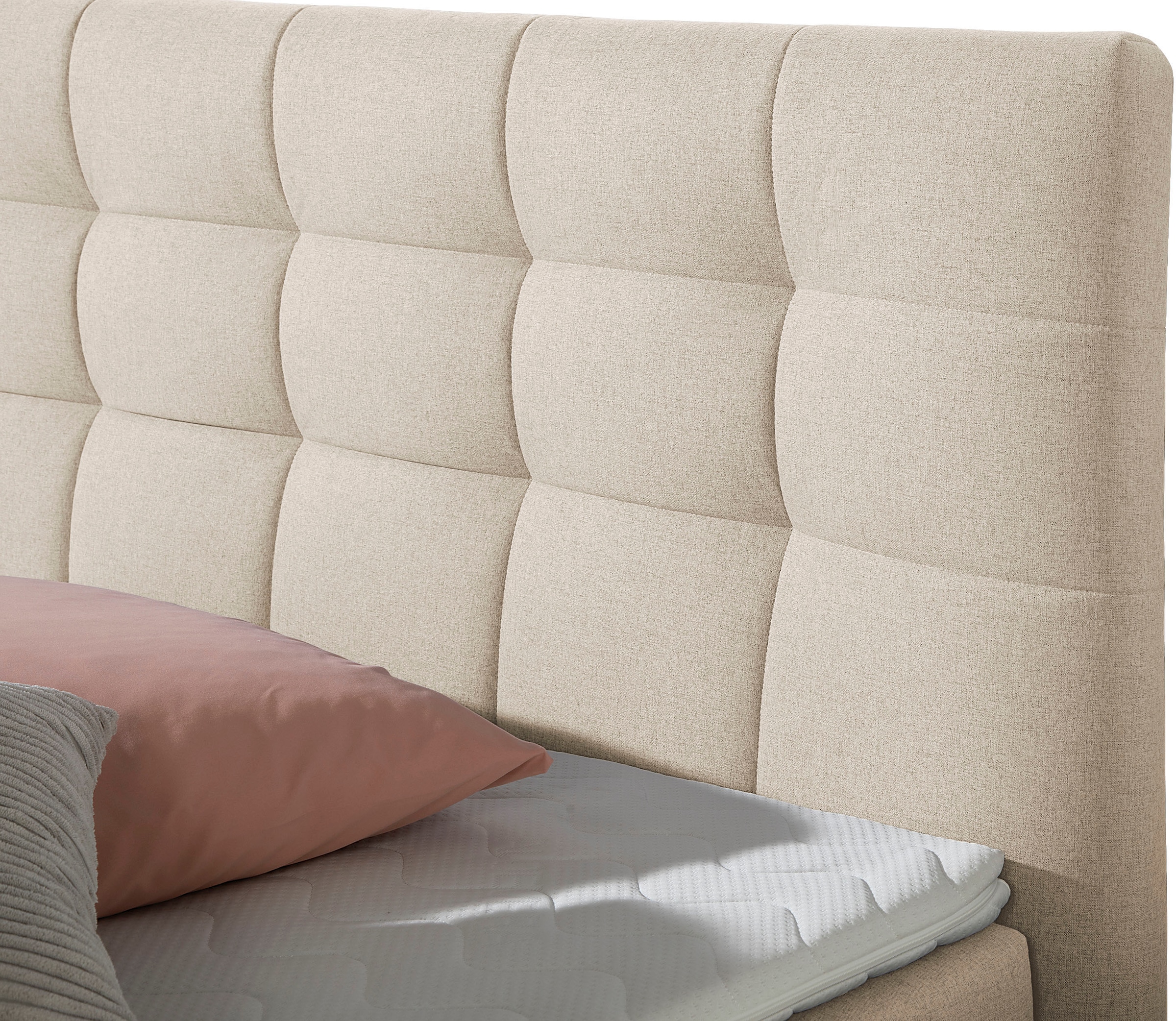 Places of Style Boxspringbett »Ethan«, inkl. Topper und geräumigen Bettkasten erhältlich in H2, H3 und H4