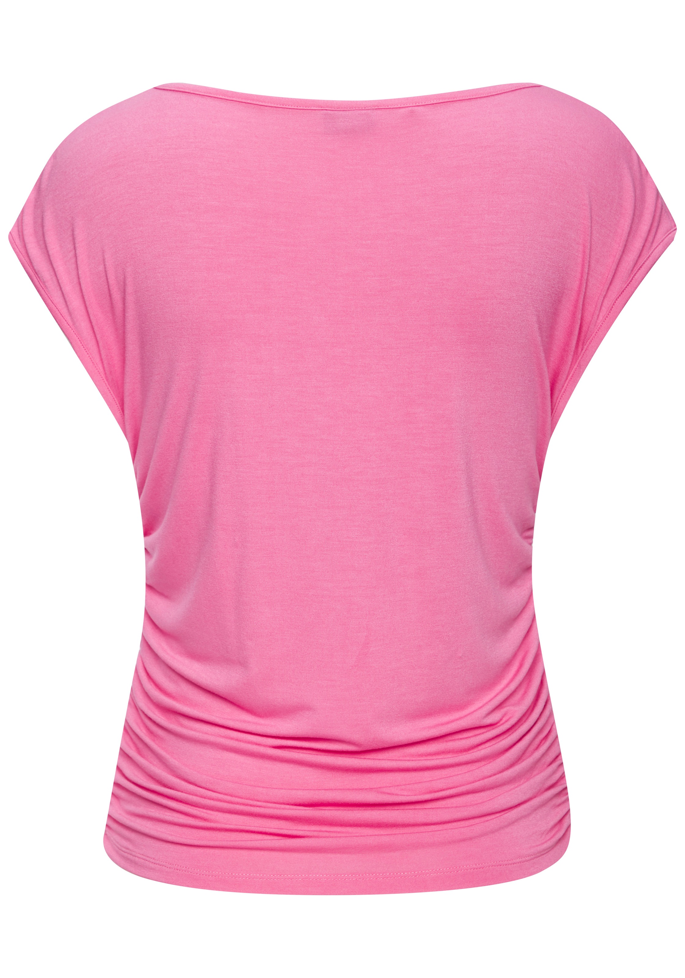 Buffalo T-Shirt mit seitlicher Raffung, Jerseyshirt, Basic