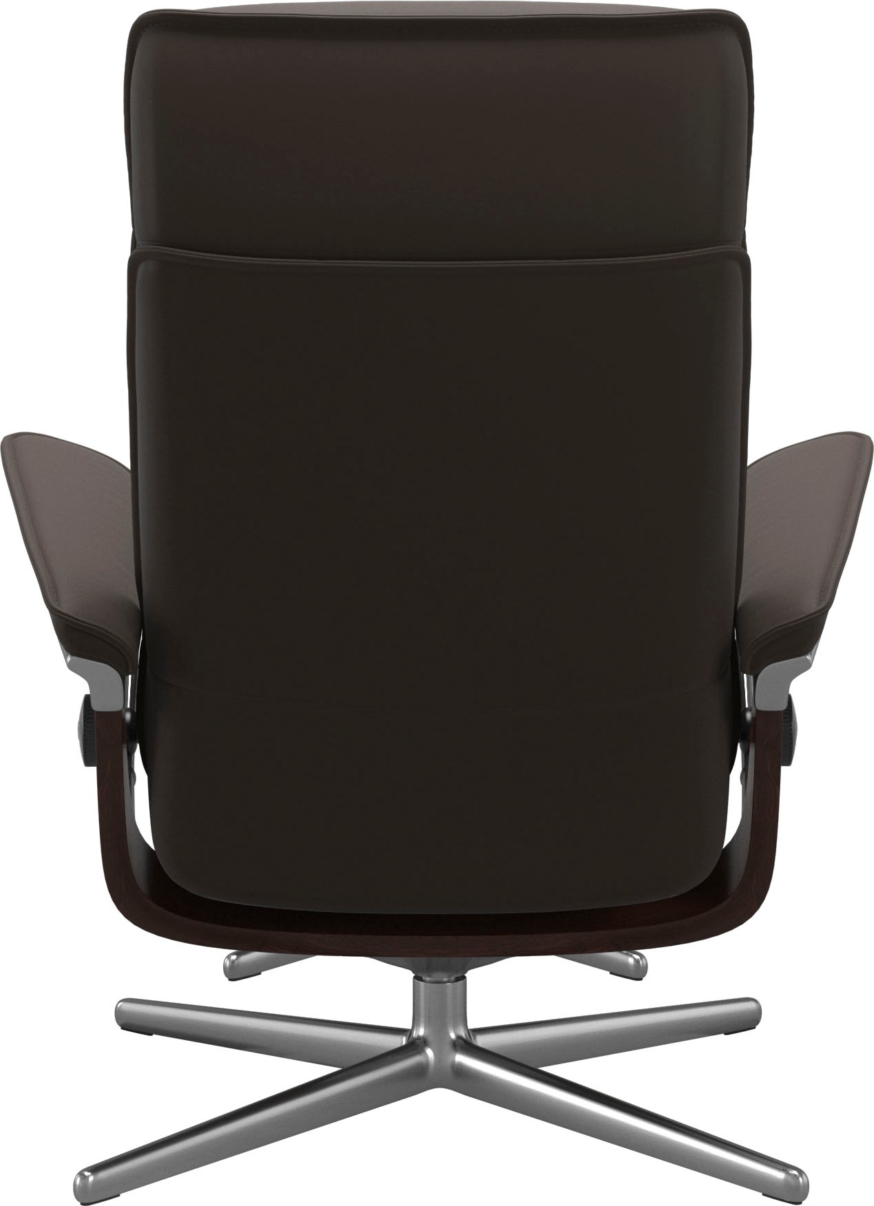 Stressless® Relaxsessel »Admiral«, (Set, Relaxsessel inkl. Hocker), mit Cross Base, Größe M & L, Holzakzent Braun