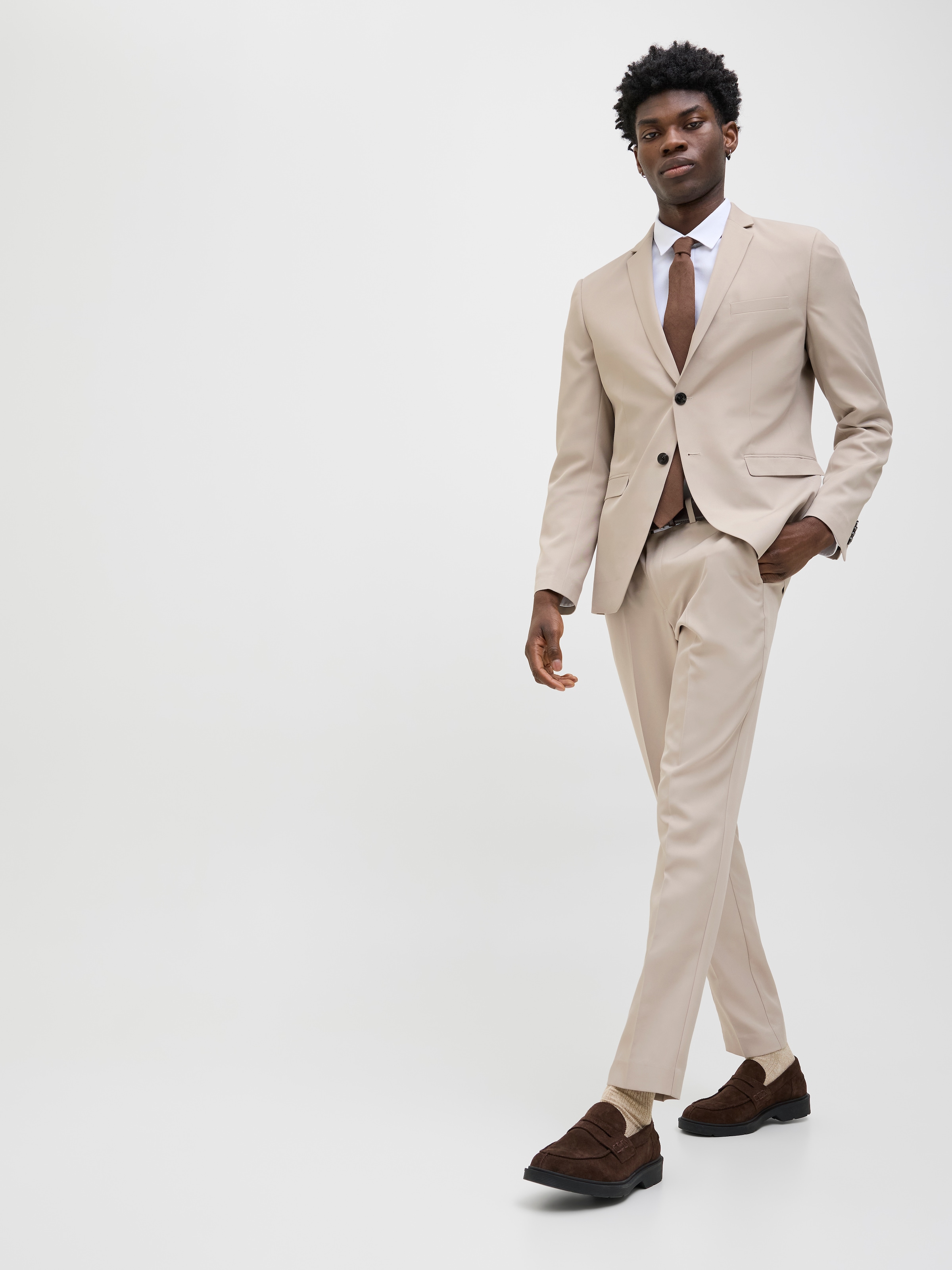 Jack & Jones Anzug »JPRCOSTA SUIT« Set, 2 tlg. tlg. sehr schmal Polyester, slim fit
