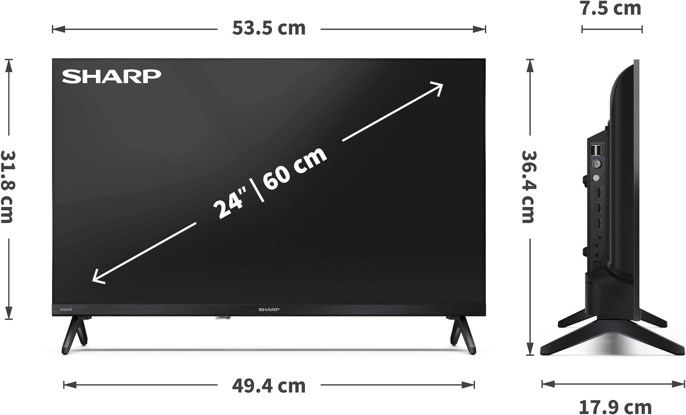 Sharp LED-Fernseher »1T-C24HFx« 60 cm/24 ″ HD ready Smart-TV