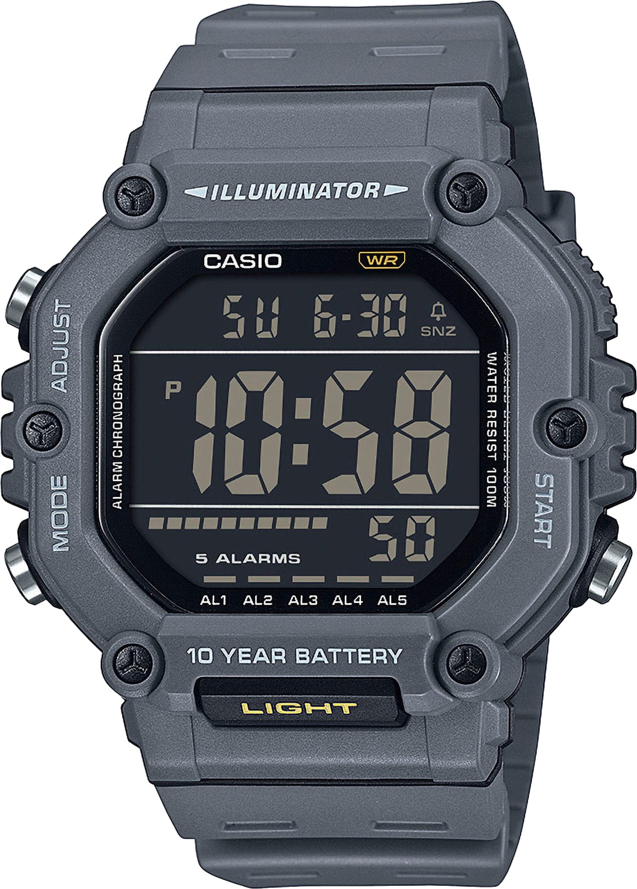 CASIO TIMELESS COLLECTION Chronograph Quarzuhr, Armbanduhr, Herrenuhr, Digitaluhr, bis 10 bar wasserdicht