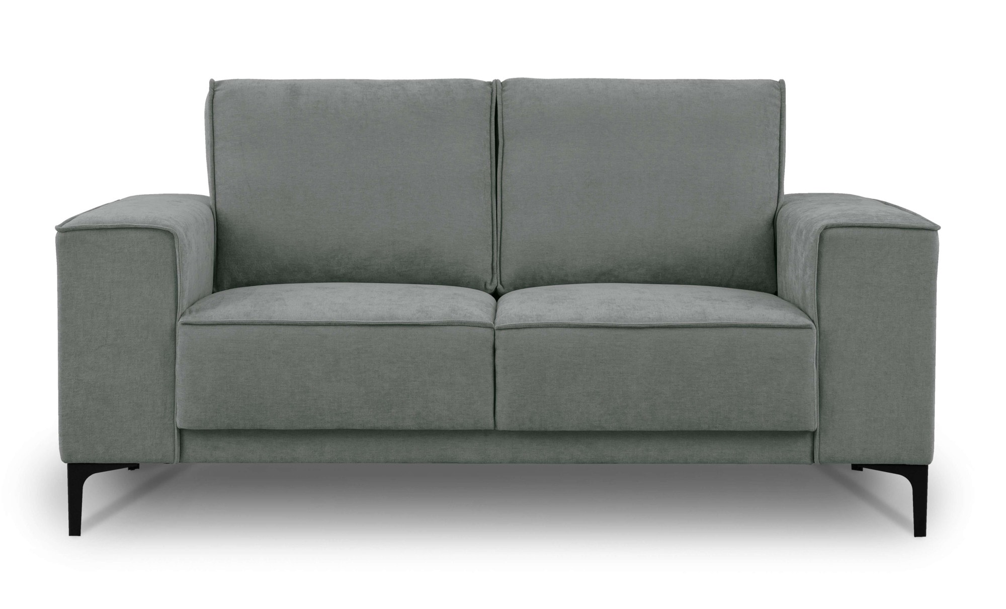 PLACES OF STYLE 2-Sitzer »Kompaktsofa Oland, Struktur, Flachgewebe, Luxus-Microfaser, Boucle« 164 cm, Wellenunterfederung, Skandi-Design, Metallfüße