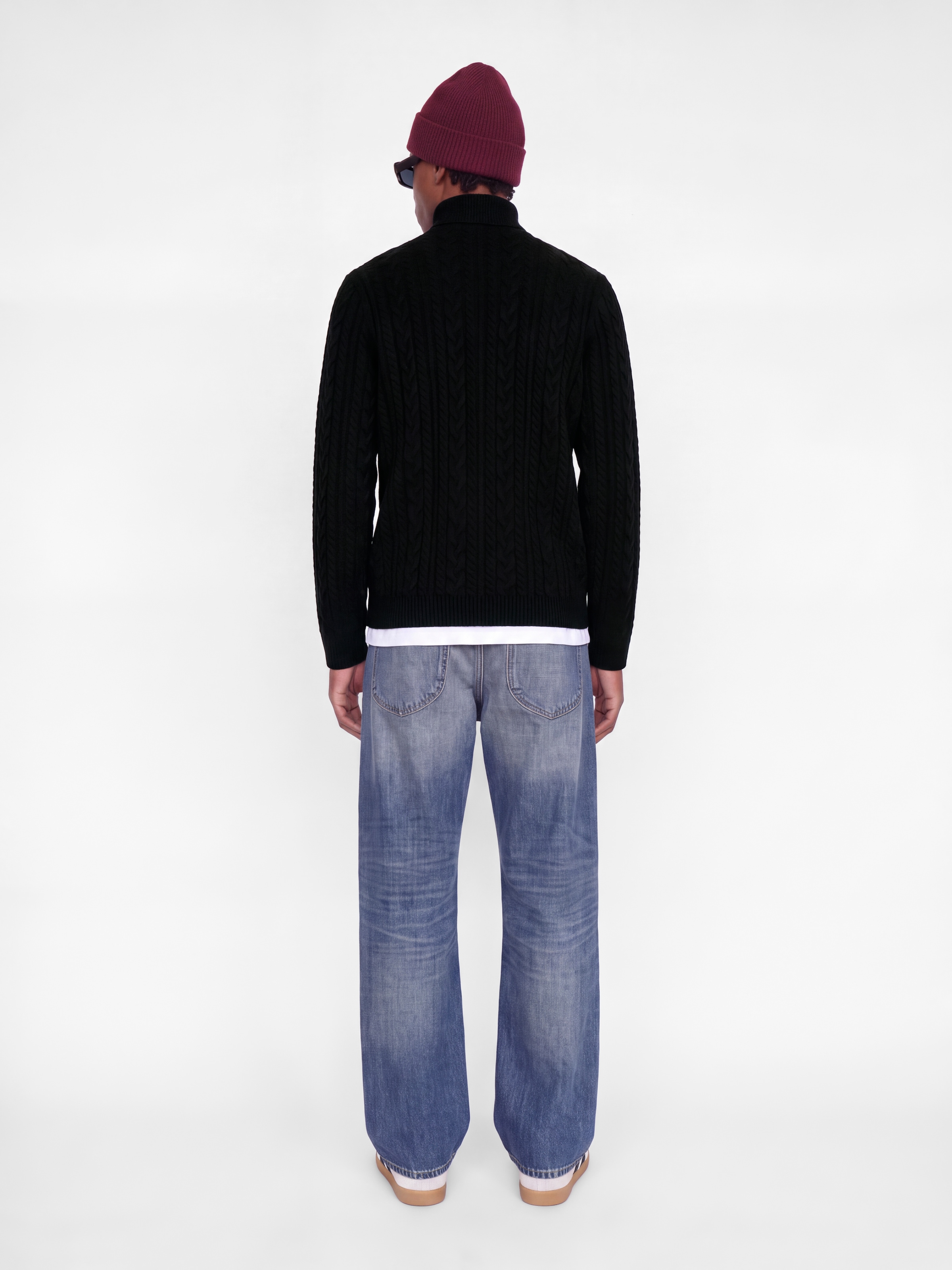 Jack & Jones Rollkragenpullover »JPRBLUCALLUM CABLE KNIT ROLL NECK« Materialmix, regular fit