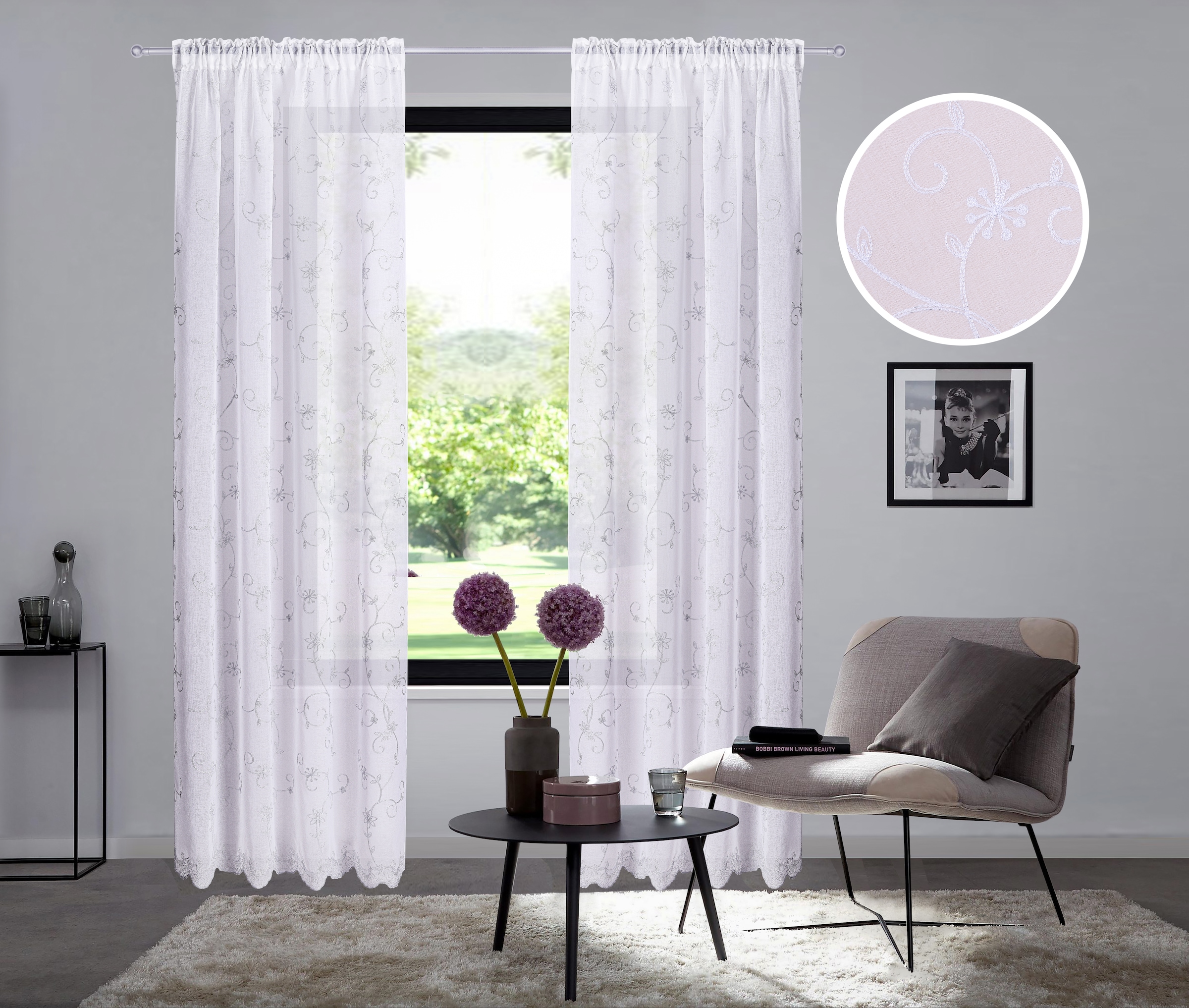 Home Affaire Gardine »Bisel« Multifunktionsband 1 Stk. tlg. in weiß