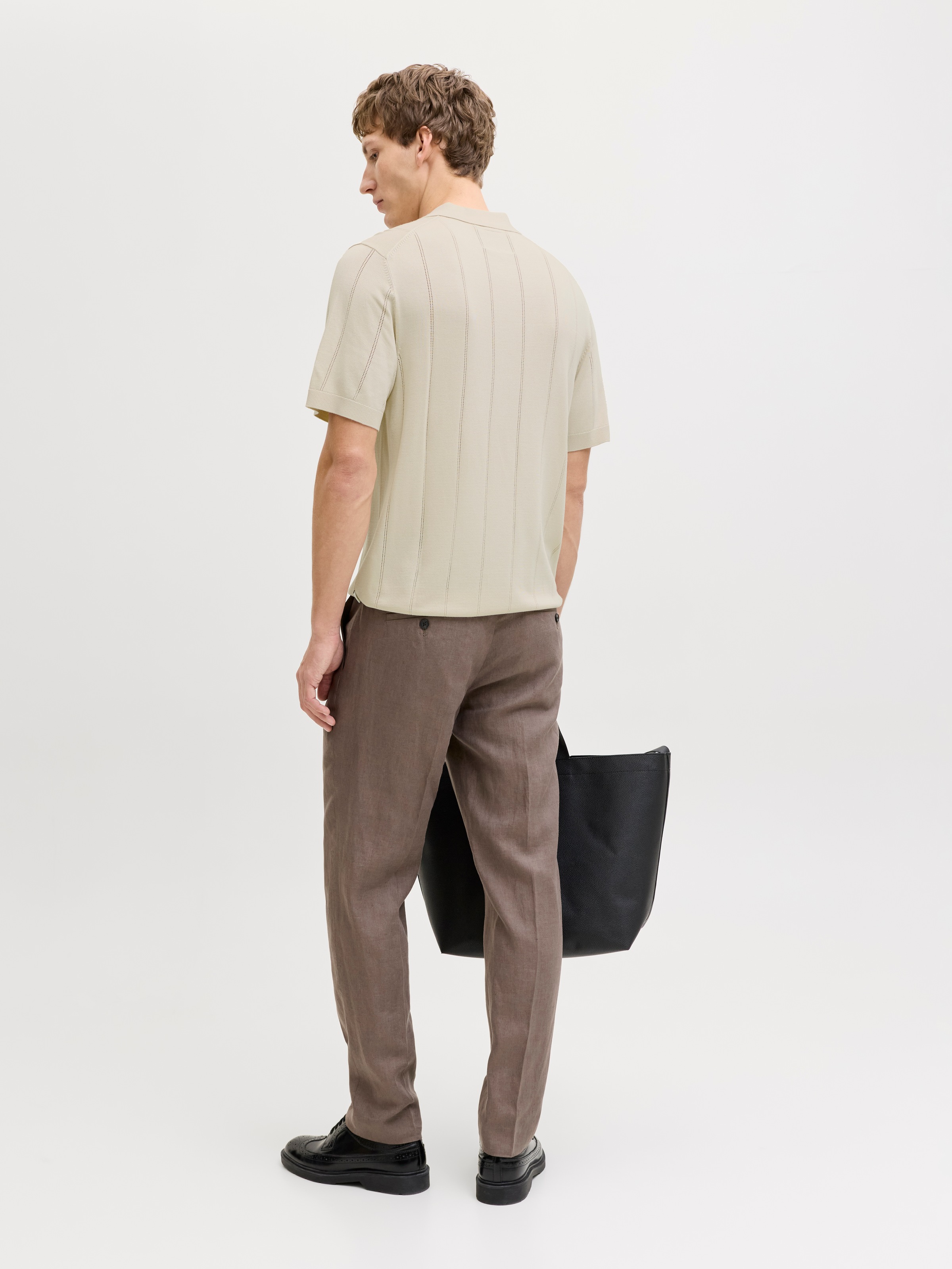 Jack & Jones Polokragenpullover »JPRBLAWILLIAM STRUCTURE KNIT POLO SS SN« Viskosemischung, regular fit