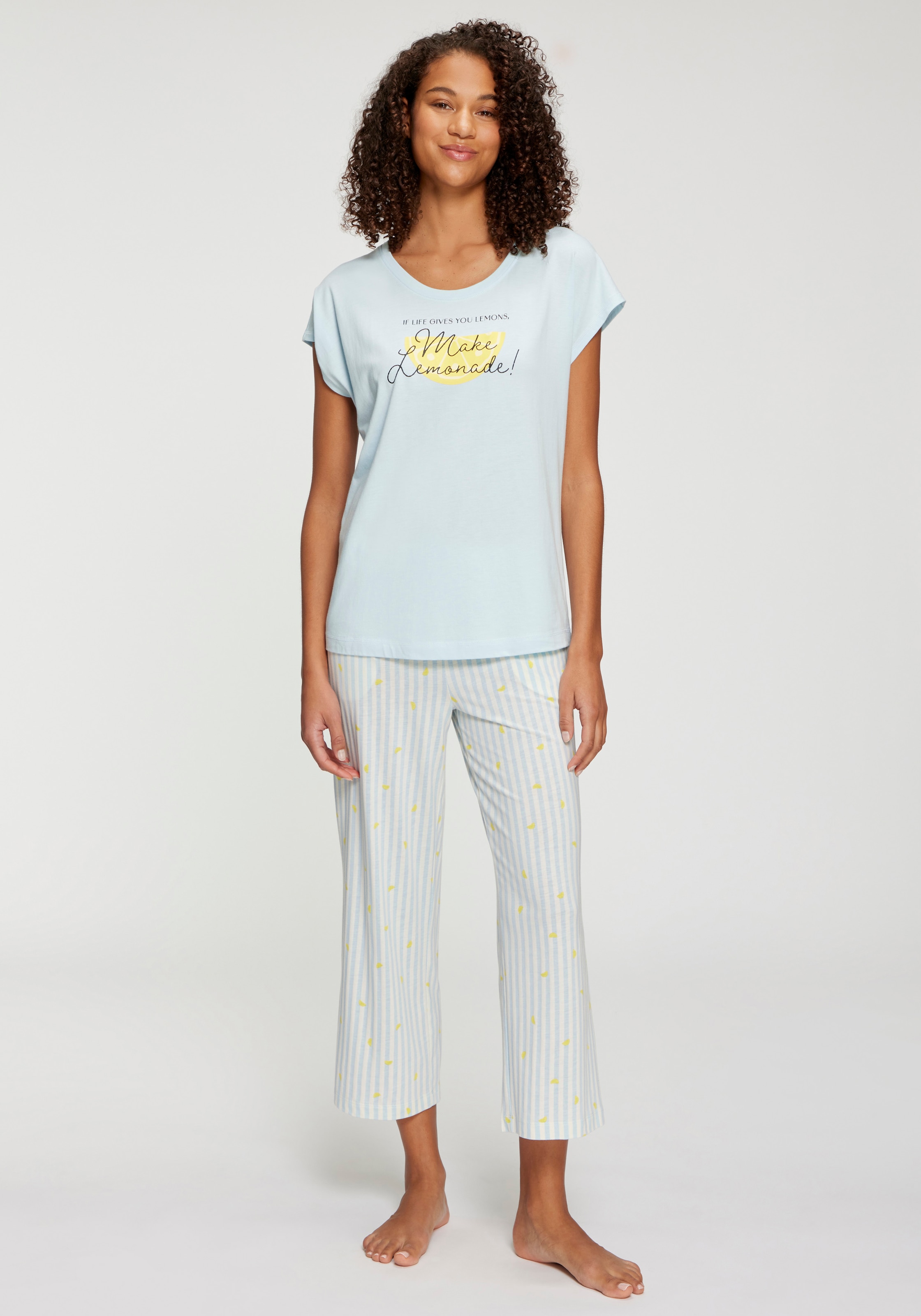 Vivance Dreams Pyjamaoberteil mit Frontprint