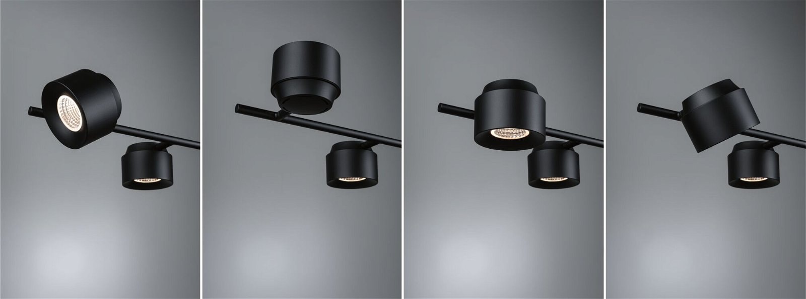 Paulmann LED Pendelleuchte »Puric Pane Smart Home Zigbee 6x6W Schwarz/Grau 230V Kunststoff/Metall«, 6 flammig