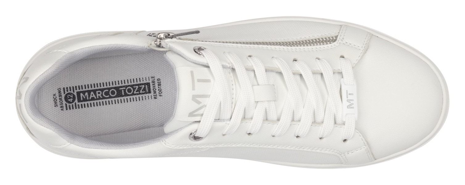 MARCO TOZZI Sneaker, Freizeitschuh, Halbschuh, Schnürschuh mit seitlicher Logoprägung