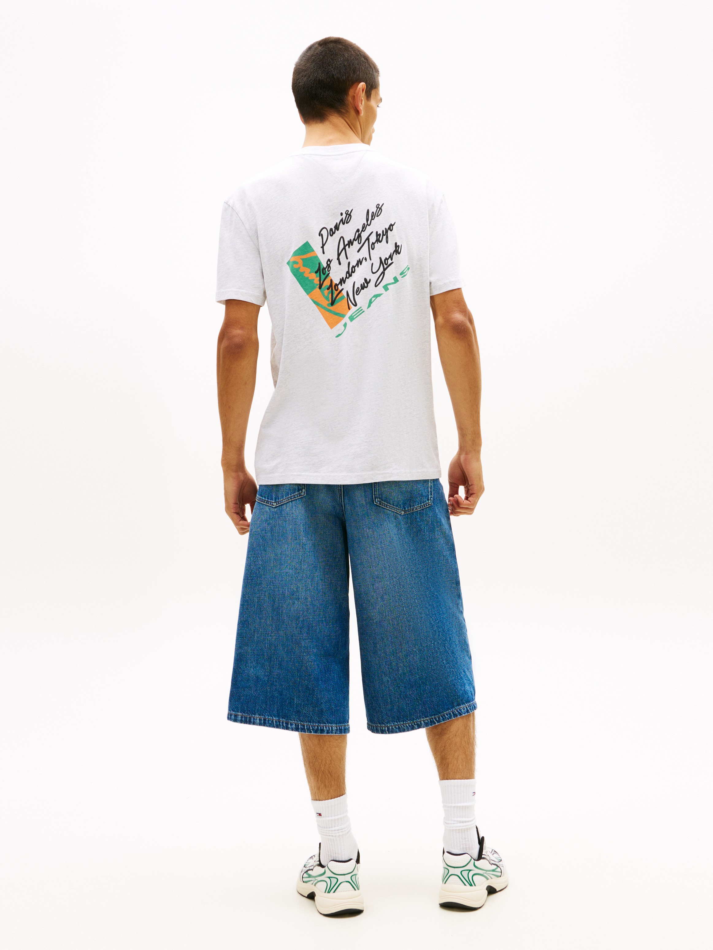 Tommy Jeans T-Shirt »TJM REGULAR FIT SIGN SHIFT« mit Label-Print, Baumwoll-Jersey