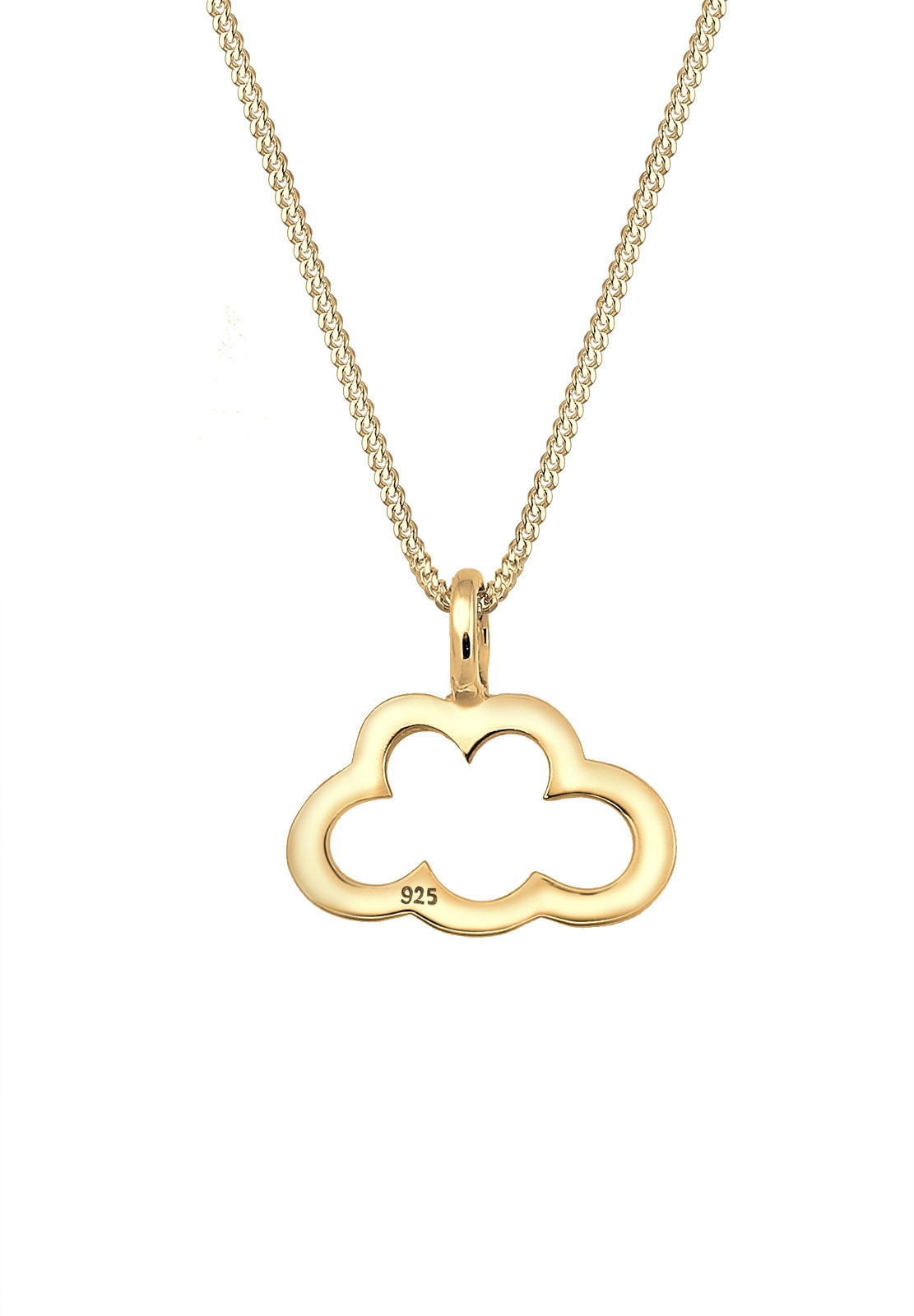 Elli Kette mit Anhänger »Halskette Wolke Anhänger 925 Sterling Silber vergoldet«