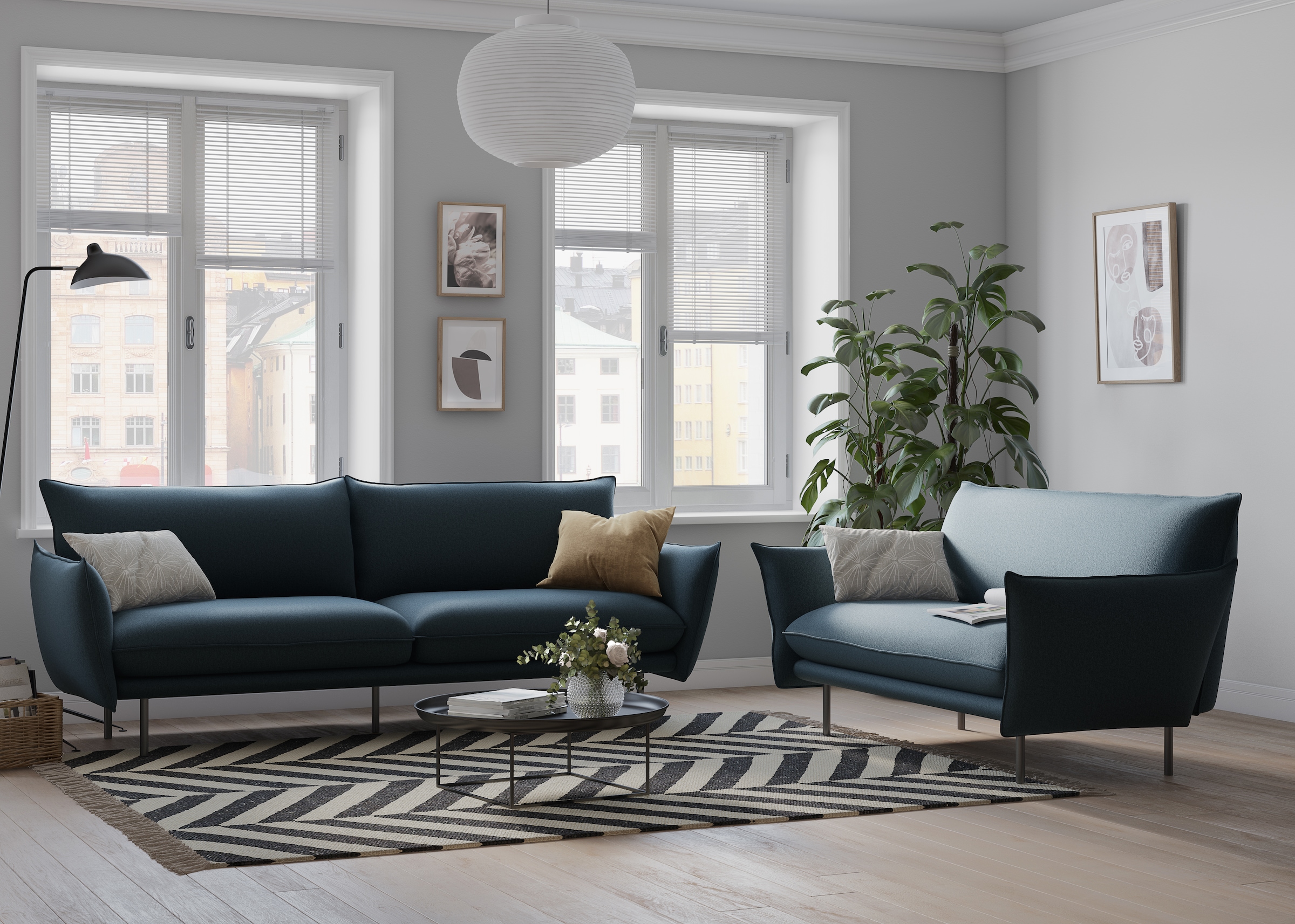andas 3-Sitzer »Stine«, Besonderes Design durch Kissenoptik und Keder, by Morten Georgsen