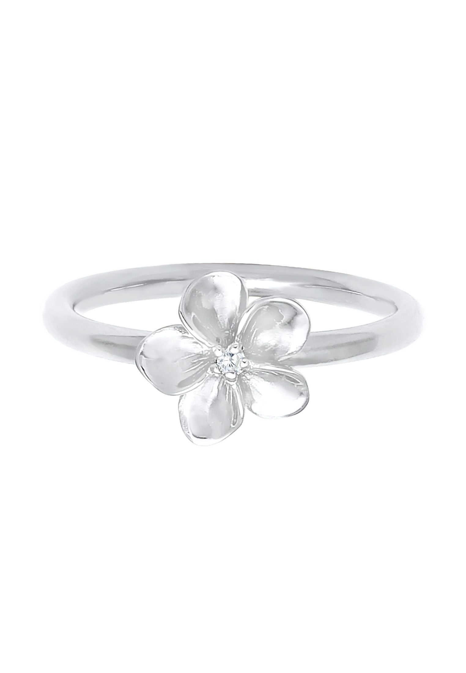 Nenalina Silberring »Ring Frangipani Blüte Blume Zirkonia 925 Silber«