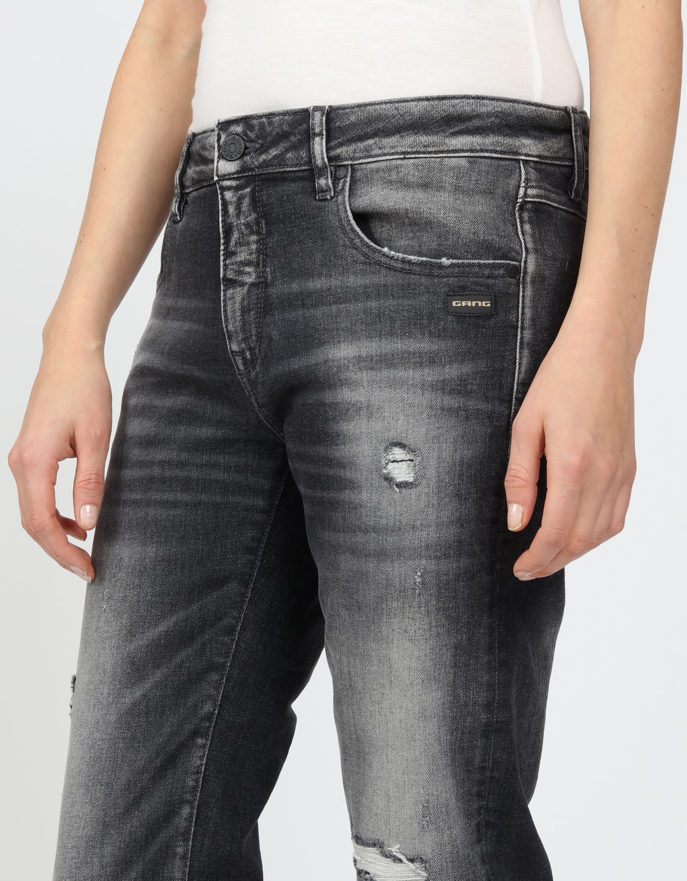 GANG Boyfriend-Jeans »94NADIA«, 5-Pocket Style mit Reißverschluss und Knopf