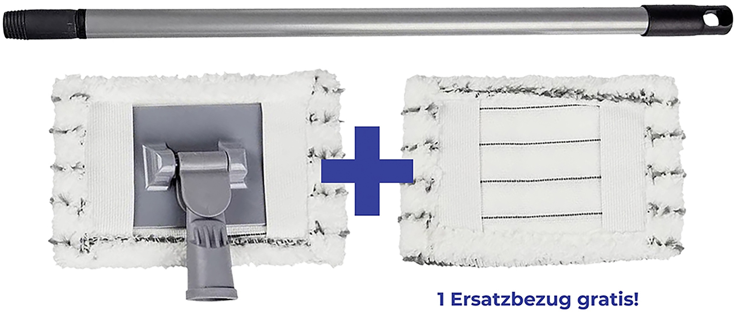 Maximex Wischmopp »Profi«, Bodenwischer Set mit ausziehbarem Teleskopstiel, 2 x Wischbezug
