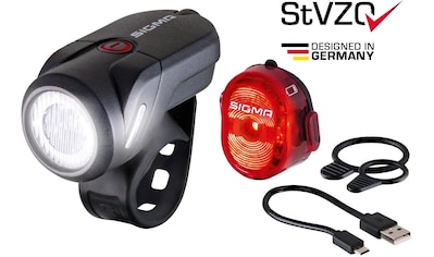Fahrradbeleuchtung »AURA 35 USB / NUGGET II K-Set«, (Spar-Set, 4, Front- und Rücklicht)