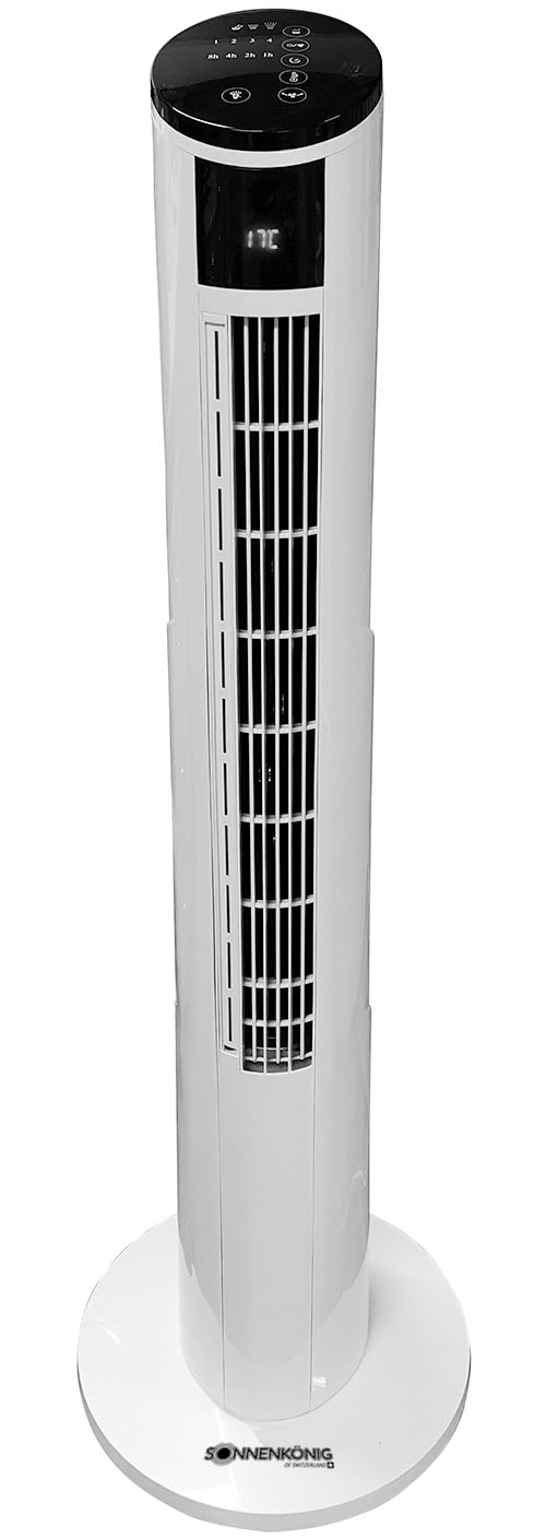 Sonnenkönig Turmventilator »Air Fresh 9, Fernbedienung, 4 Stufen, 0.16L/24h, 1-8h Timer,«, Touch-Funktion, automatische Oszillation