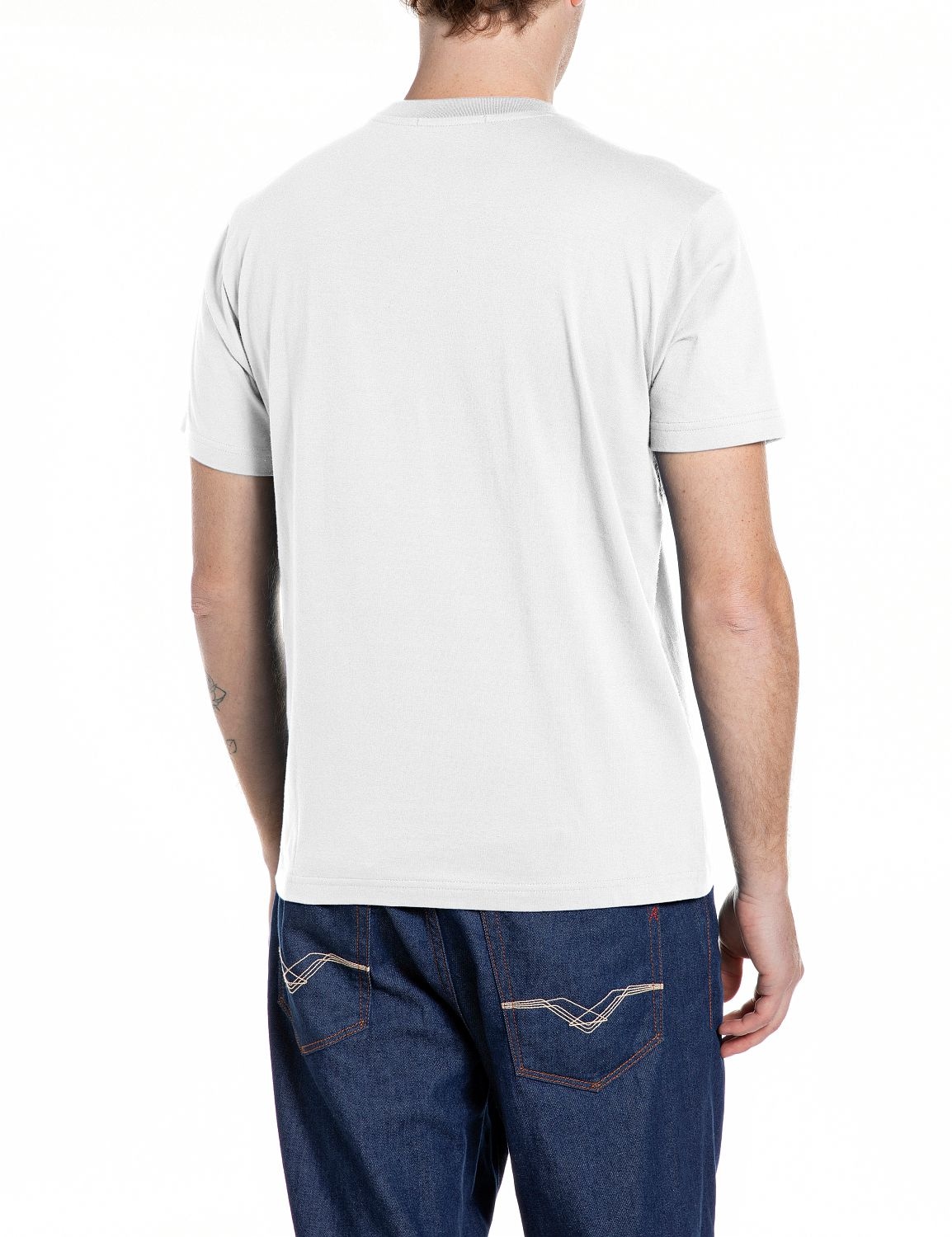 Replay T-Shirt mit Frontprint auf der Brust, Rundhals