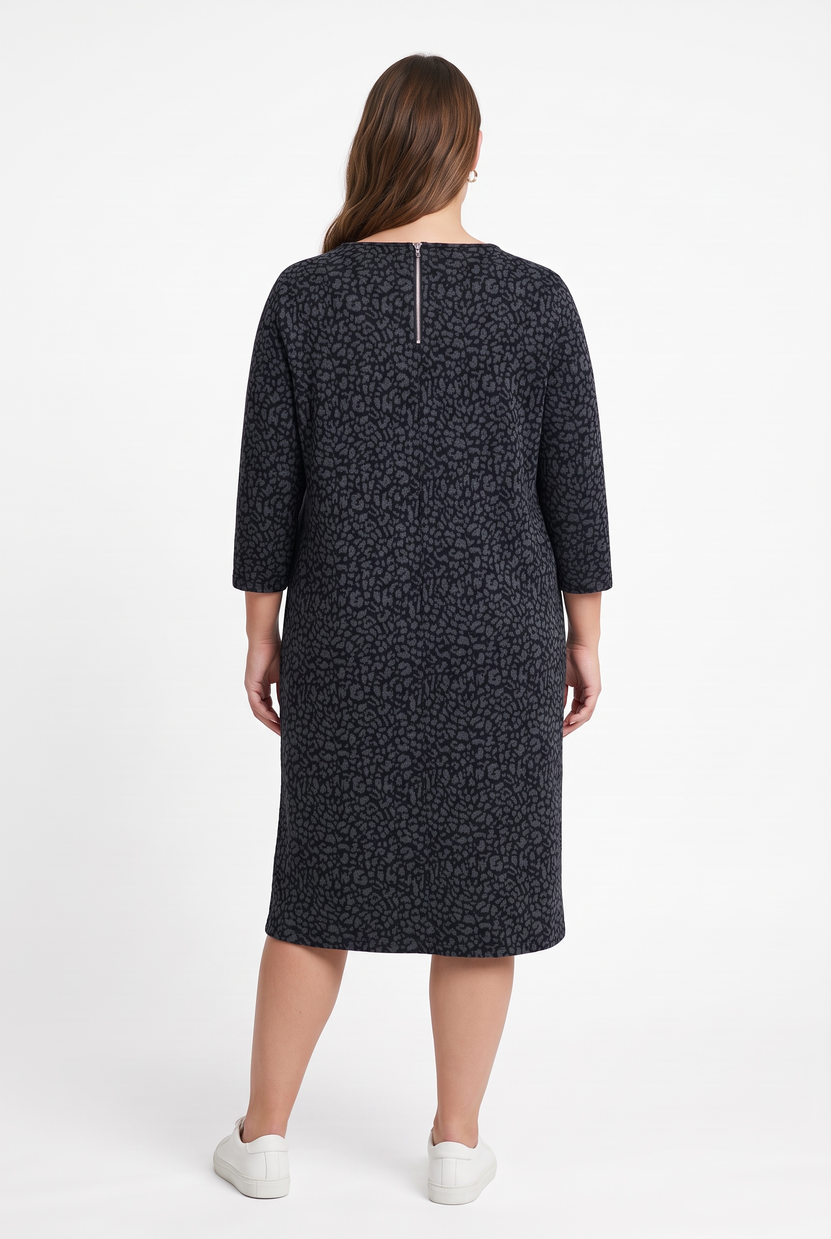 ONLY CARMAKOMA Druckkleid »CARMARRY MARTHA 3/4 MIDI DRESS JRS« Kunstfaser